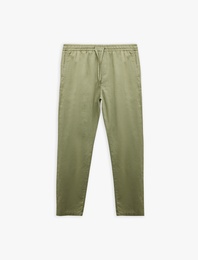 Cep Detaylı Regular Fit Beli Bağcıklı Pantolon
