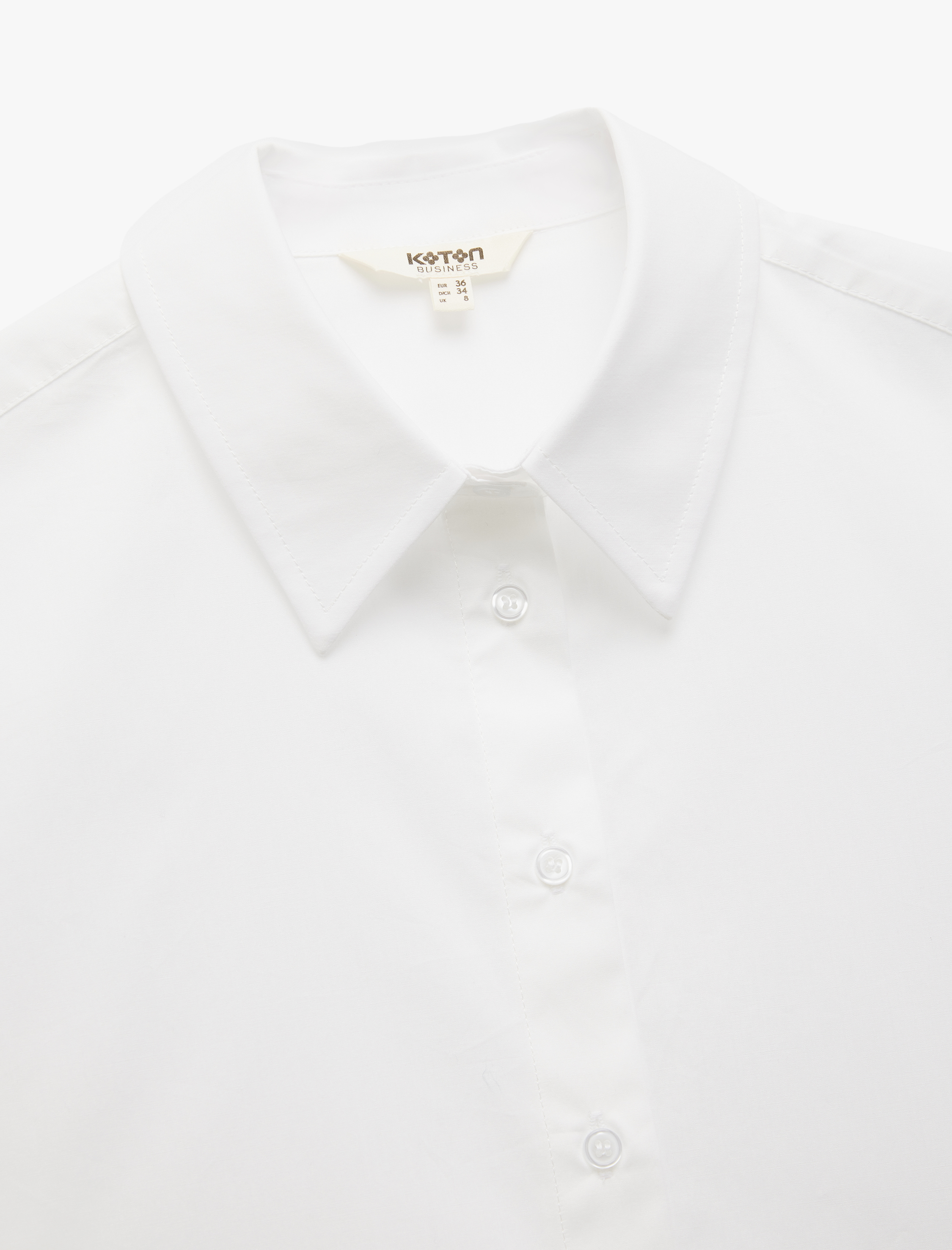   Pamuklu Klasik Yaka Uzun Kollu Poplin Kadın Gömlek