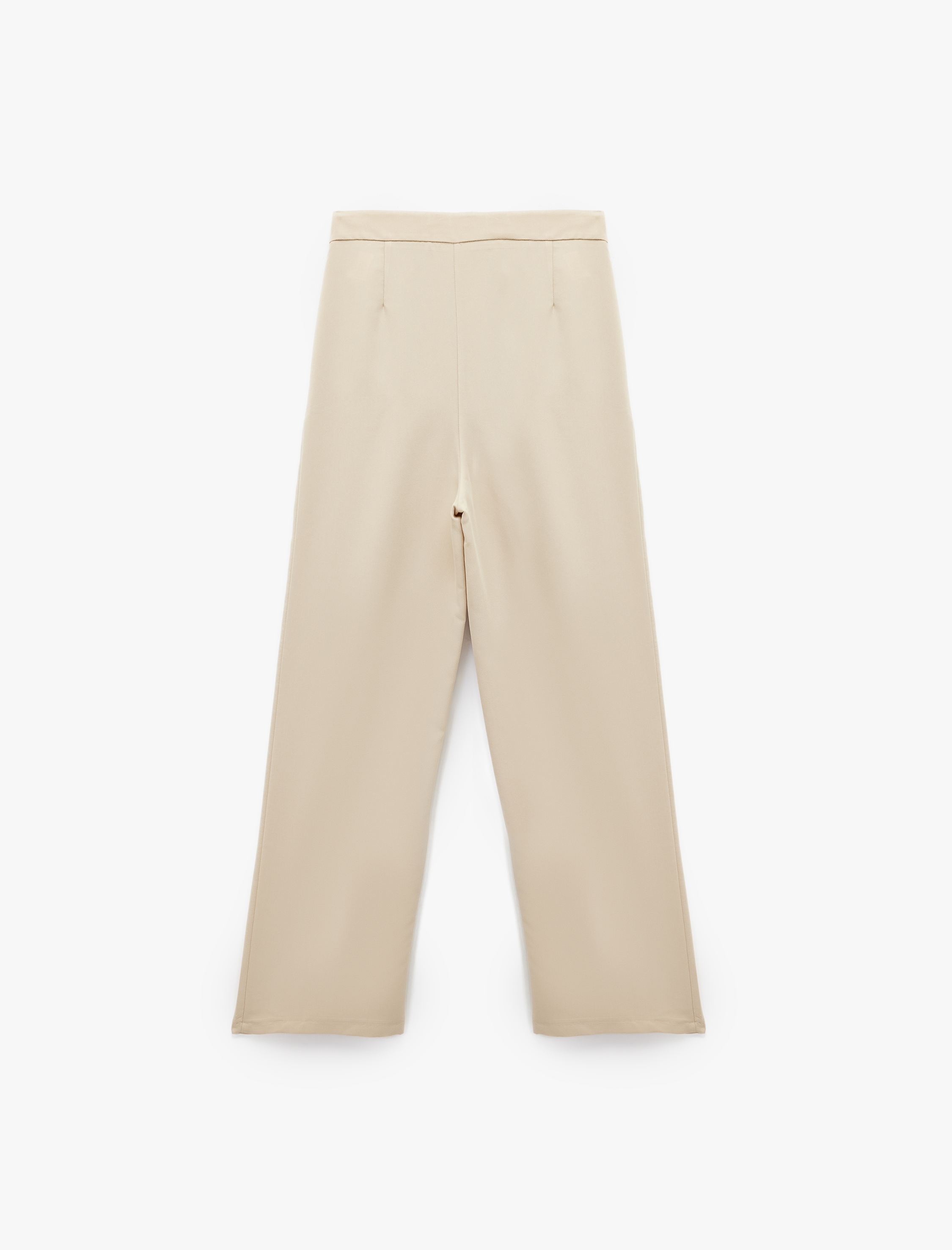   Rahat Kesim Cepli Pile Detaylı Modal Kumaş Karışımlı Palazzo Pantolon