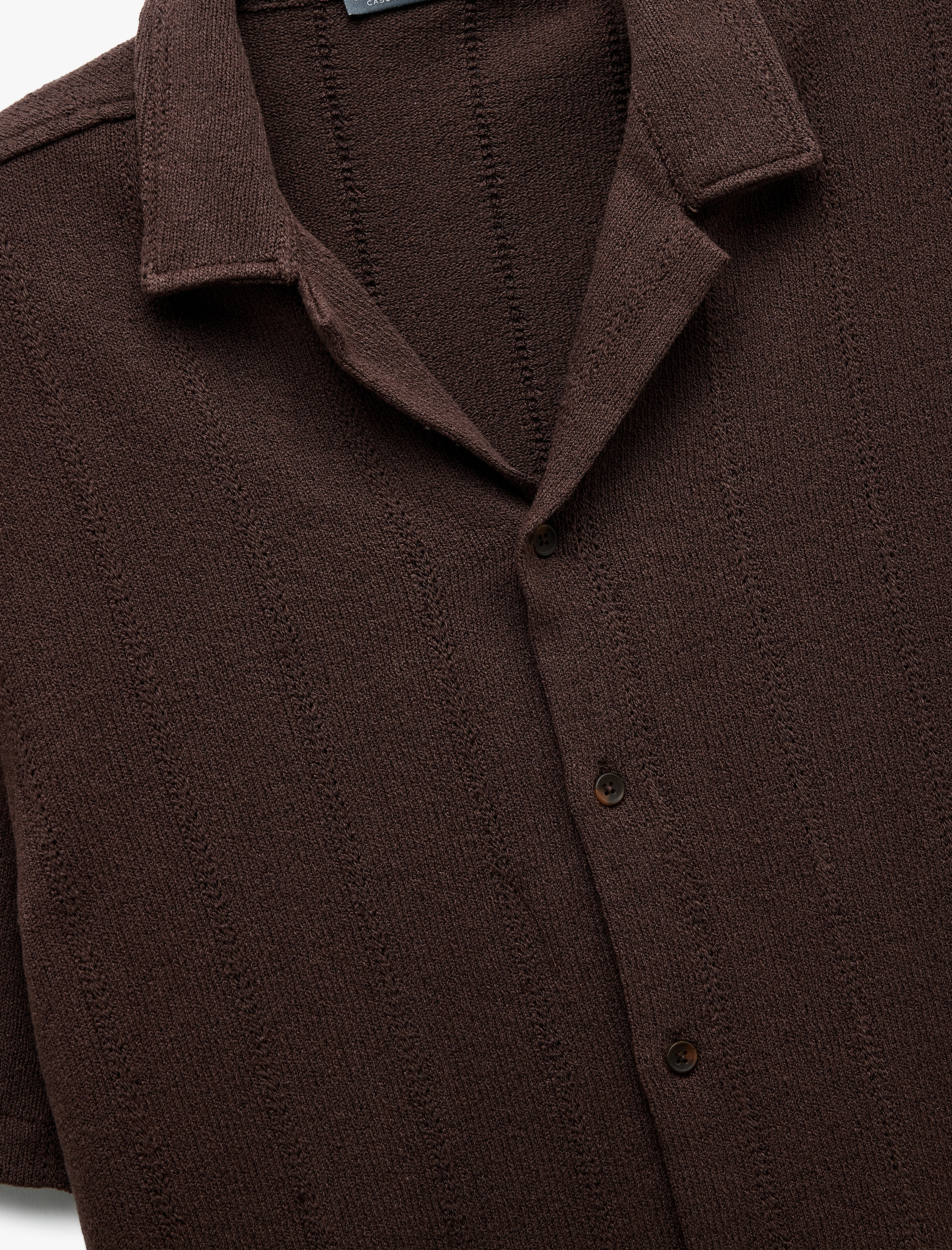   Devrik Yaka Regular Fit Havlu Kumaş Pamuklu Kısa Kollu Gömlek