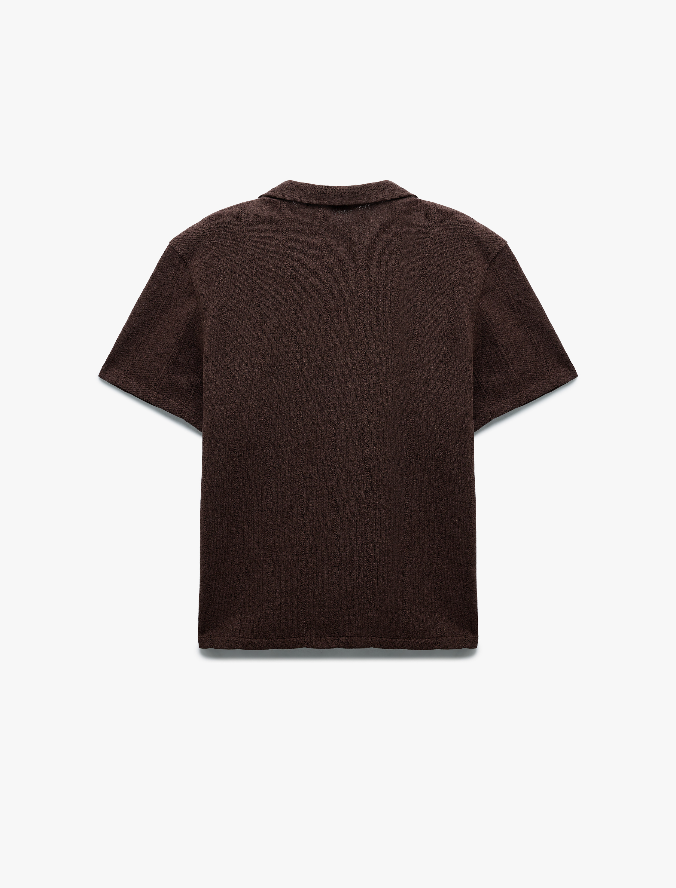   Devrik Yaka Regular Fit Havlu Kumaş Pamuklu Kısa Kollu Gömlek