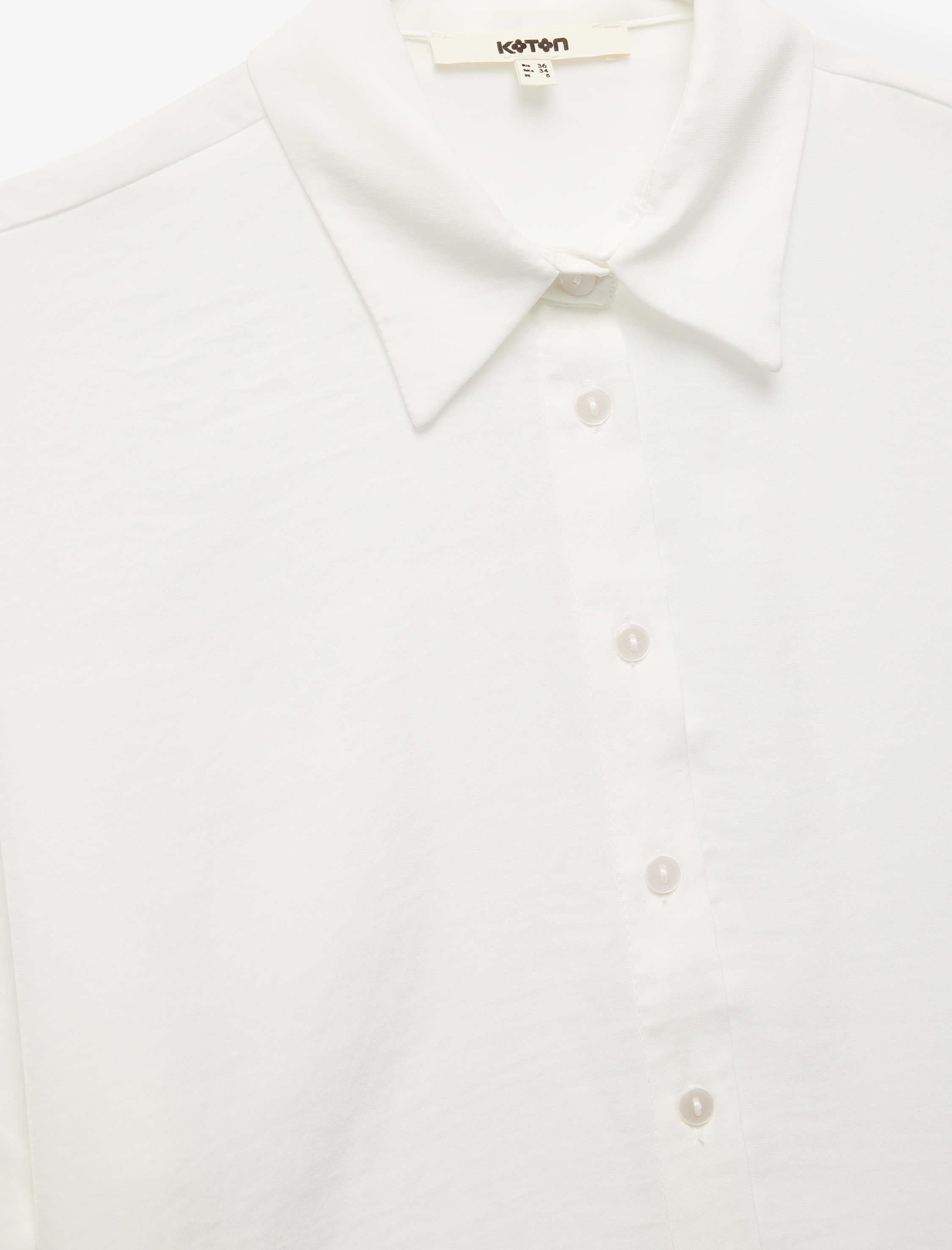 Aerobin Kumaş Kısa Kollu Klasik Yaka Saten Oversize Gömlek