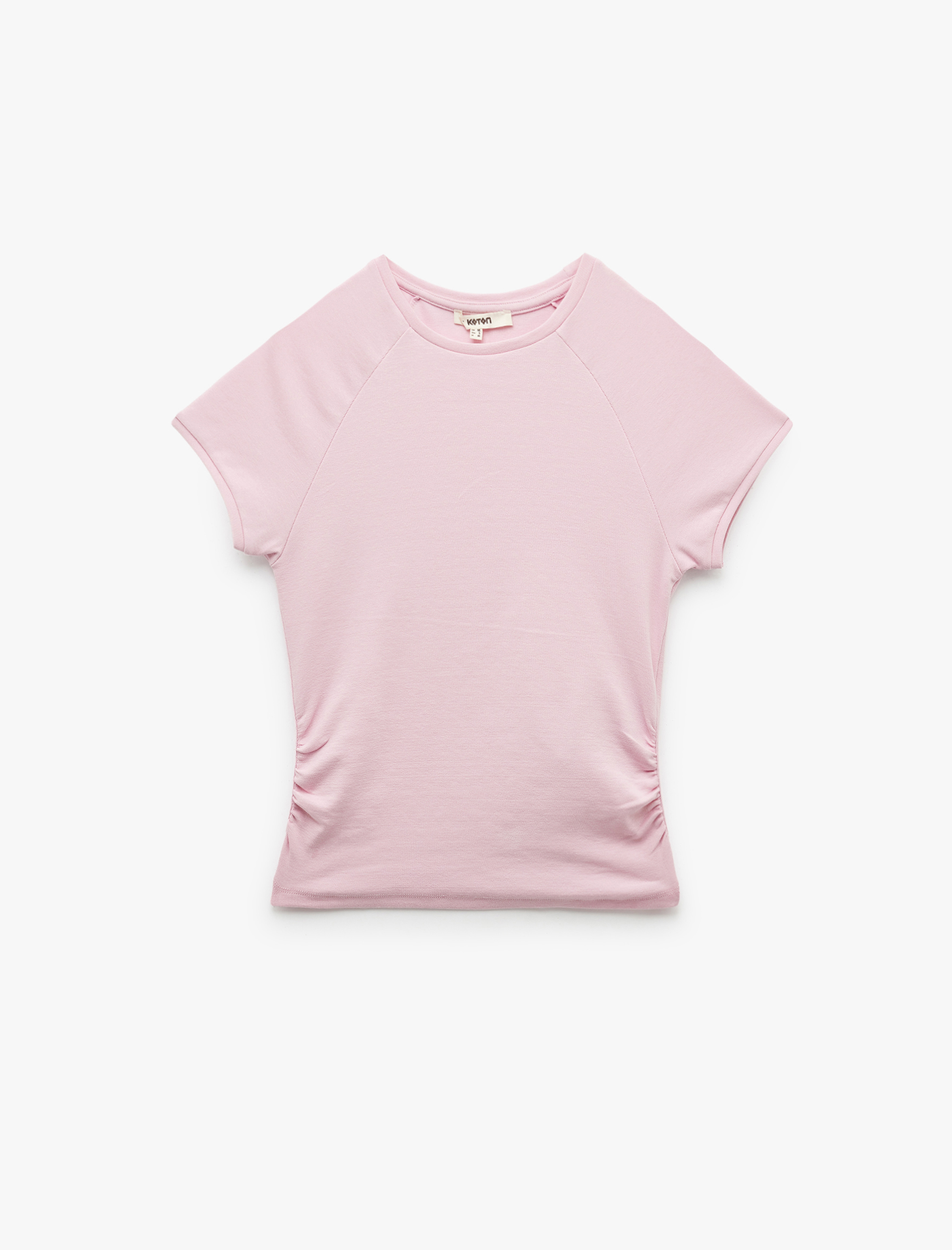   Pamuklu Slim Fit Kısa Kollu Bisiklet Yaka Basic Crop Tişört