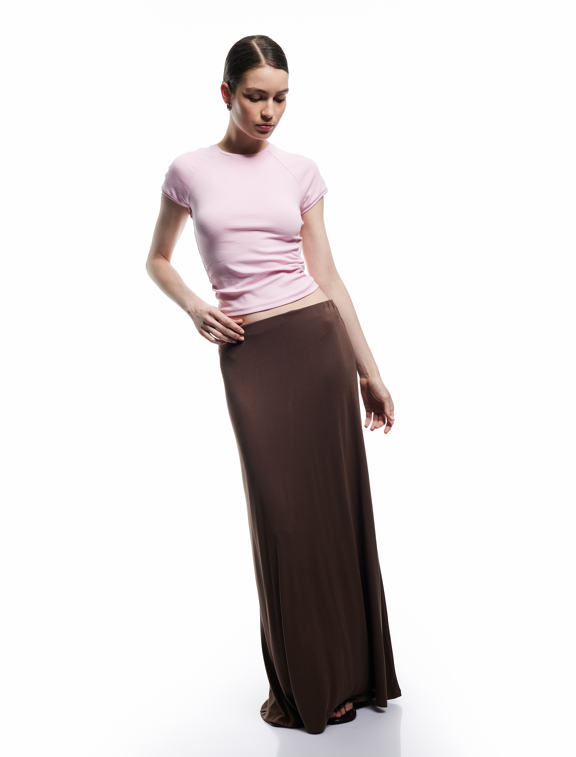   Pamuklu Slim Fit Kısa Kollu Bisiklet Yaka Basic Crop Tişört