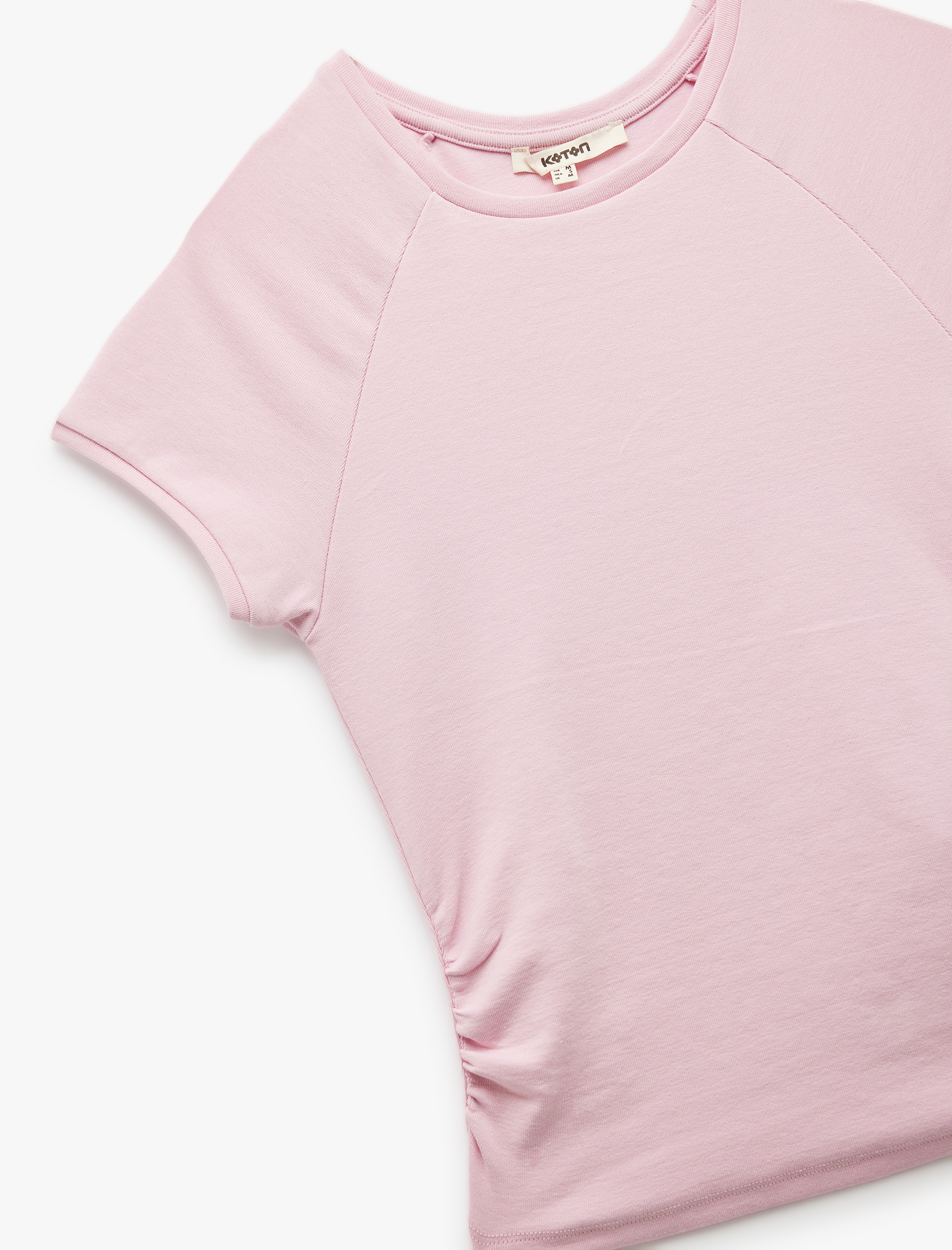   Pamuklu Slim Fit Kısa Kollu Bisiklet Yaka Basic Crop Tişört