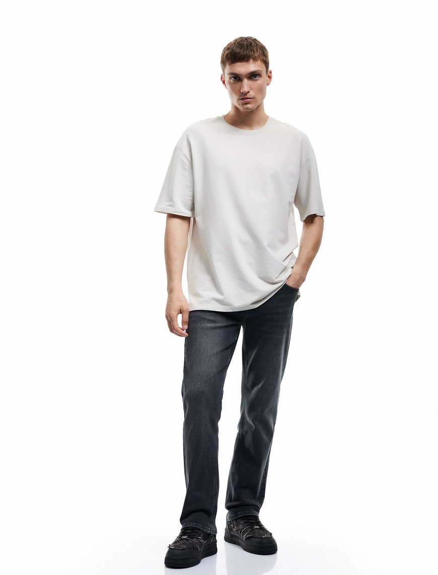   Normal Bel Pamuklu Straight Fit Jean Pantolon - Mark Jean