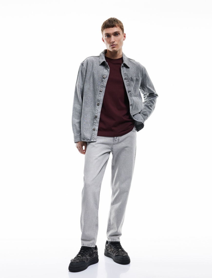   Pamuklu Bol Normal Bel Loose Fit Jean Pantolon - Steve Jean