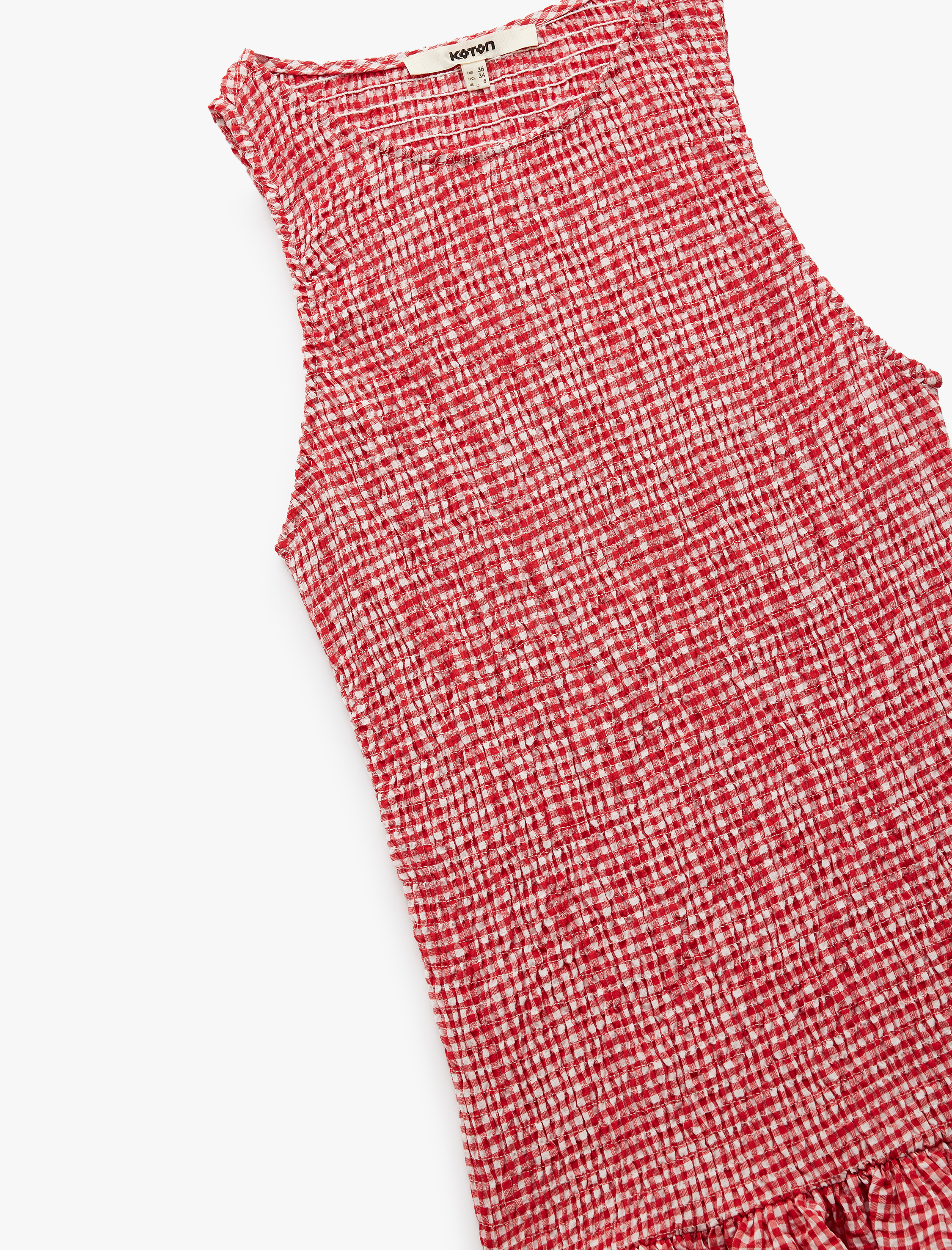   Gipeli Skinny Fit Kolsuz Bisiklet Yaka A Kesim Fırfırlı Pötikareli Mini Elbise