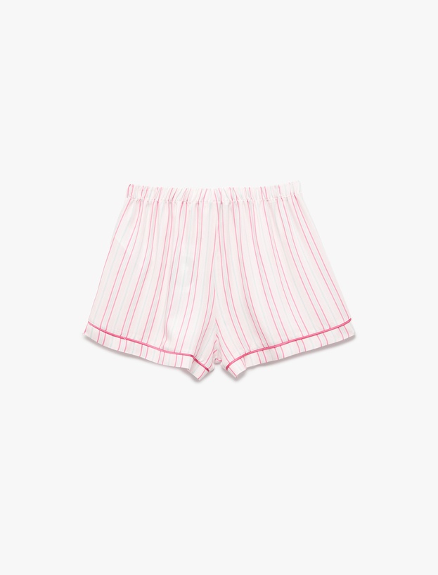 Rahat Kalıp Viskon Kumaş Şort Pijama Altı_3