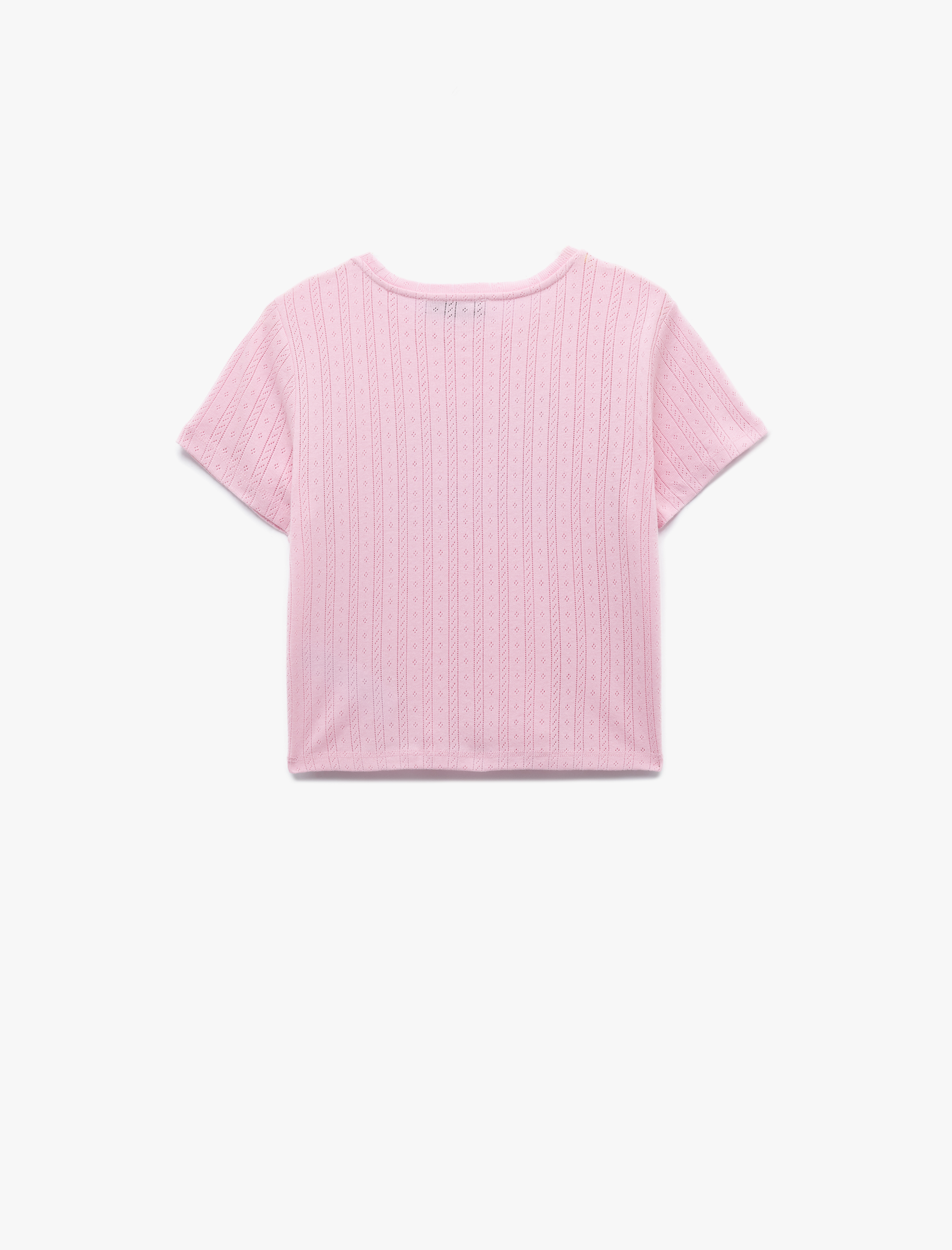   Koton X İnji - Taş Detaylı Bisiklet Yaka Dar Kesim Pamuklu Kısa Kollu Baskılı Tişört