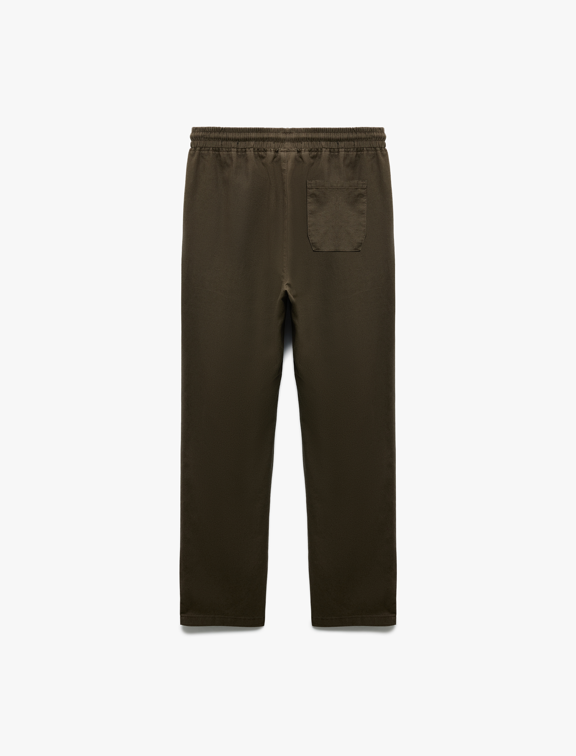   Beli Bağcıklı Cep Detaylı Keten Pamuk Karışımlı Chino Pantolon