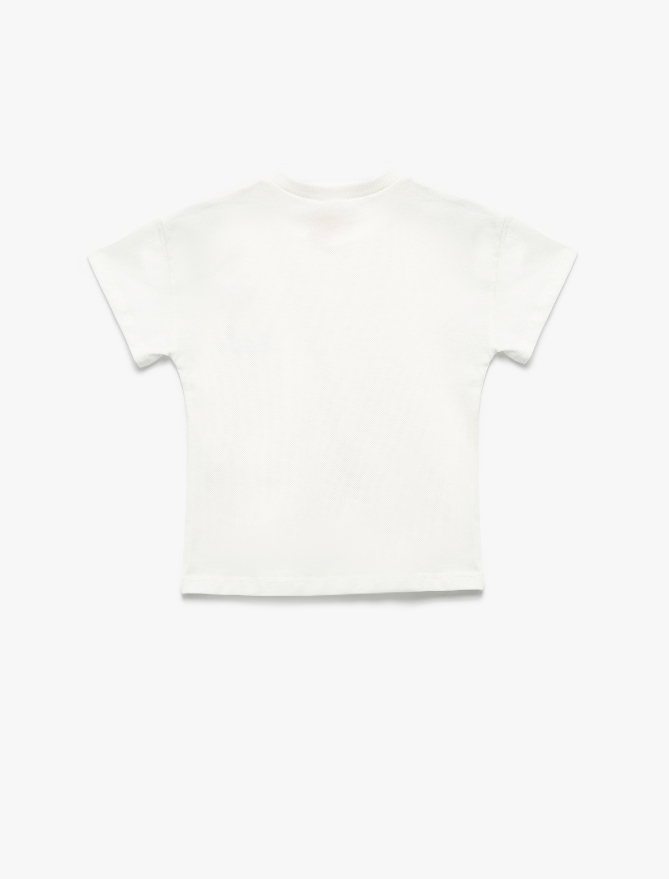  Erkek Bebek Palmiye Baskılı Bisiklet Yaka Kısa Kollu Pamuklu Tişört