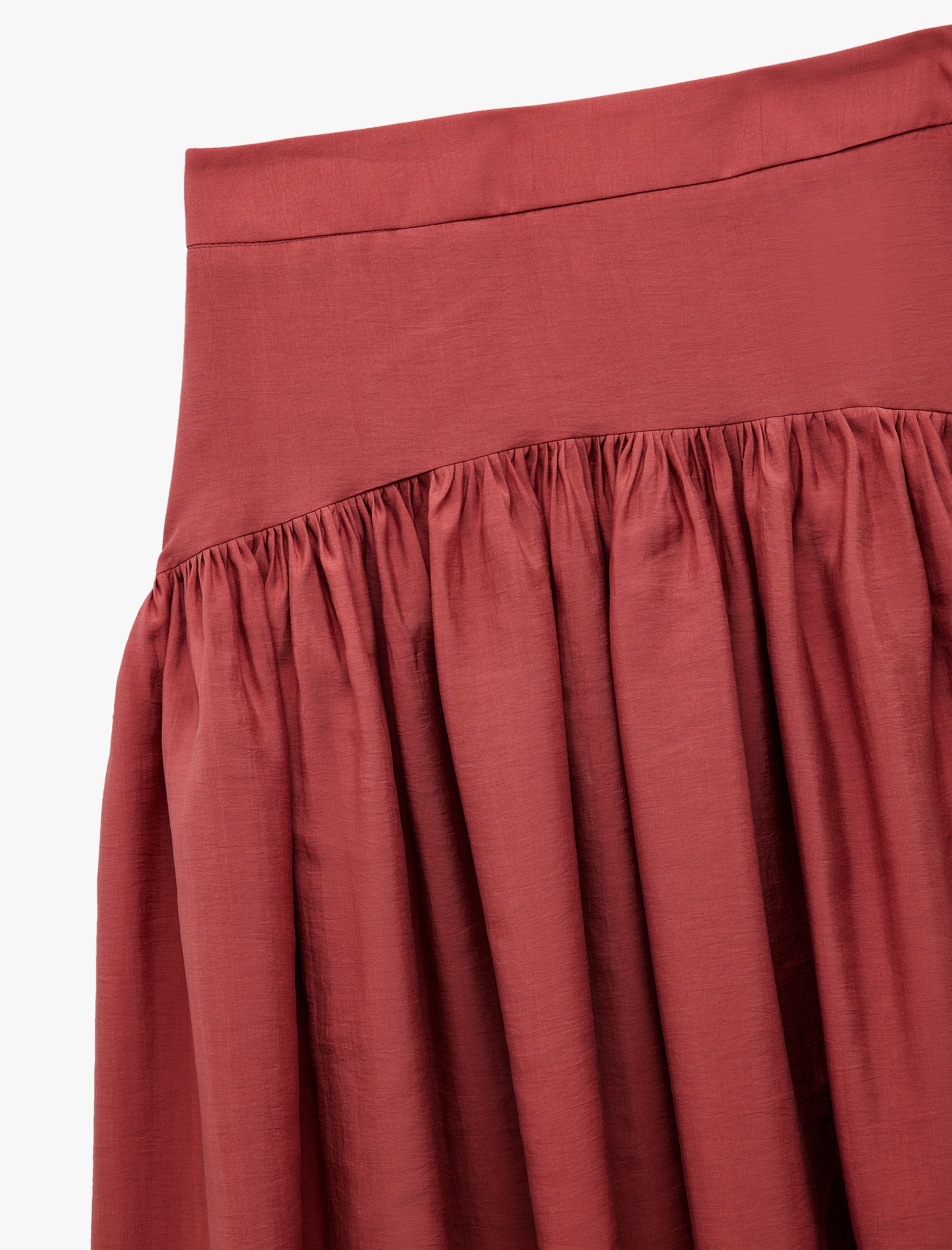   Koton X Melis Ağazat - Büzgülü Belden Oturtma Detaylı Midi Kloş Etek