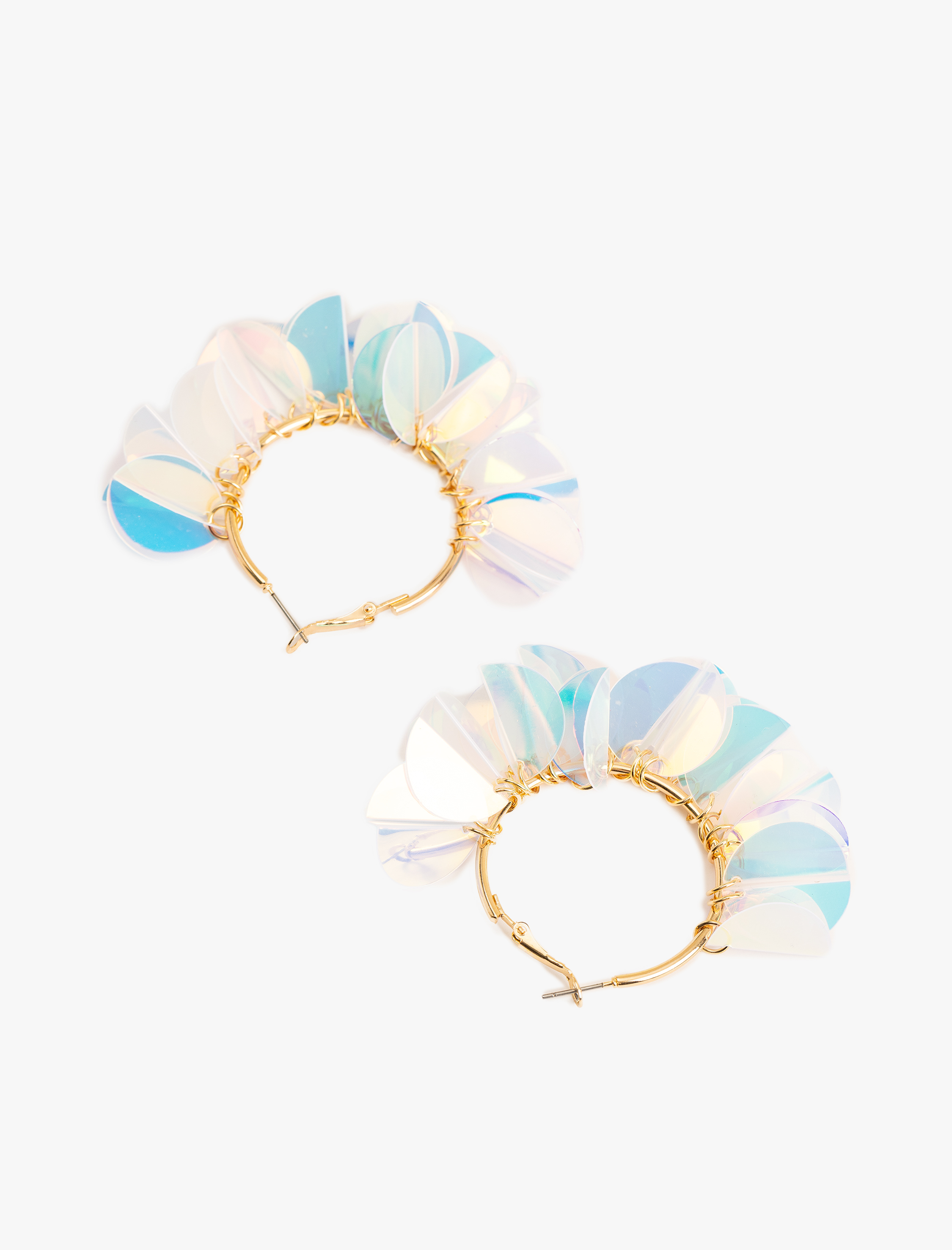  Kadın Sallantılı Pullu Halka Küpe - Koton X Sibil Çetinkaya