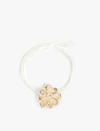 Çiçekli Choker Çelik Kolye -Koton X Sibil Çetinkaya