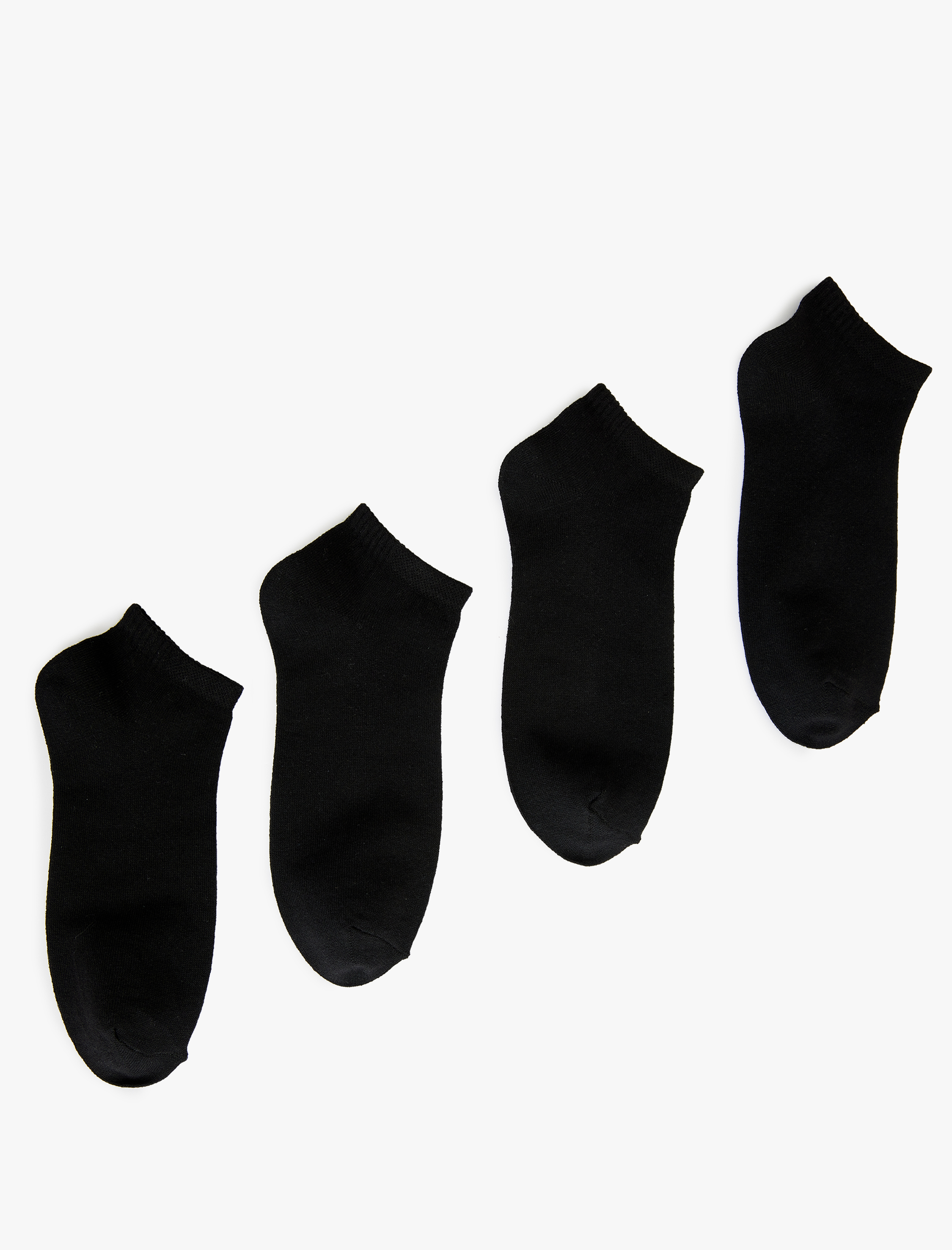  Erkek Basic Pamuk Karışımlı 4'lü Patik Çorap Seti