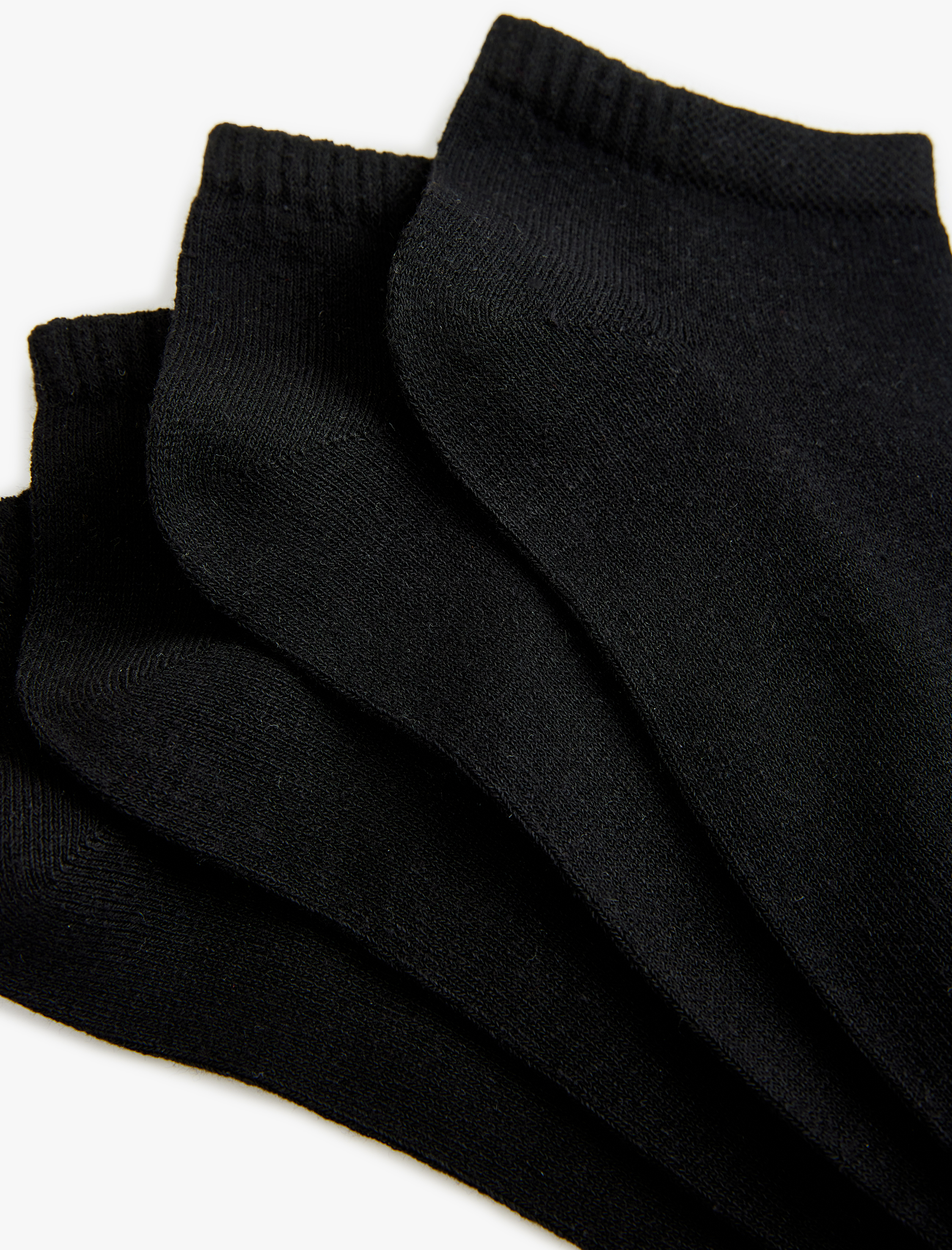  Erkek Basic Pamuk Karışımlı 4'lü Patik Çorap Seti