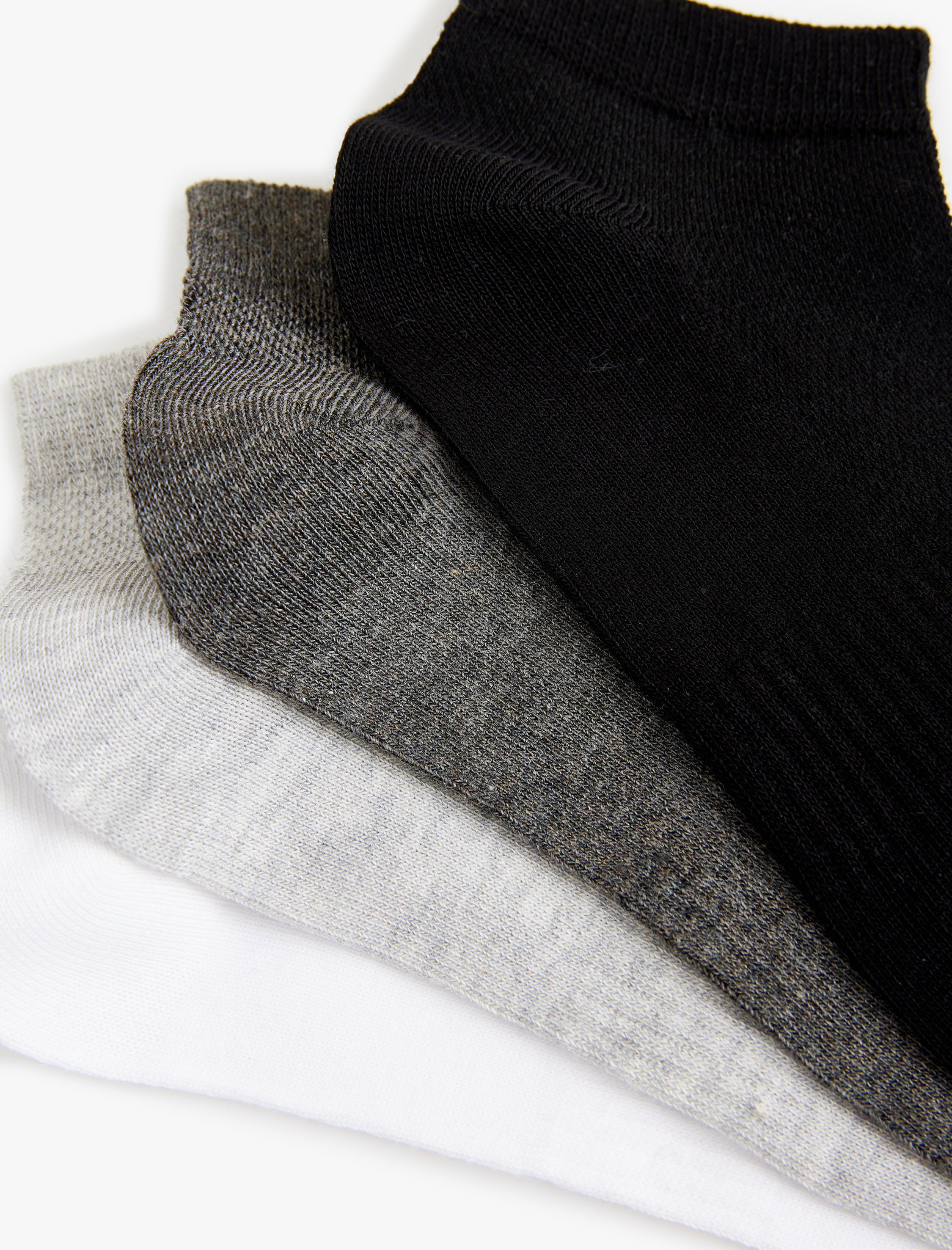  Erkek Basic Pamuk Karışımlı 4'lü Patik Çorap Seti