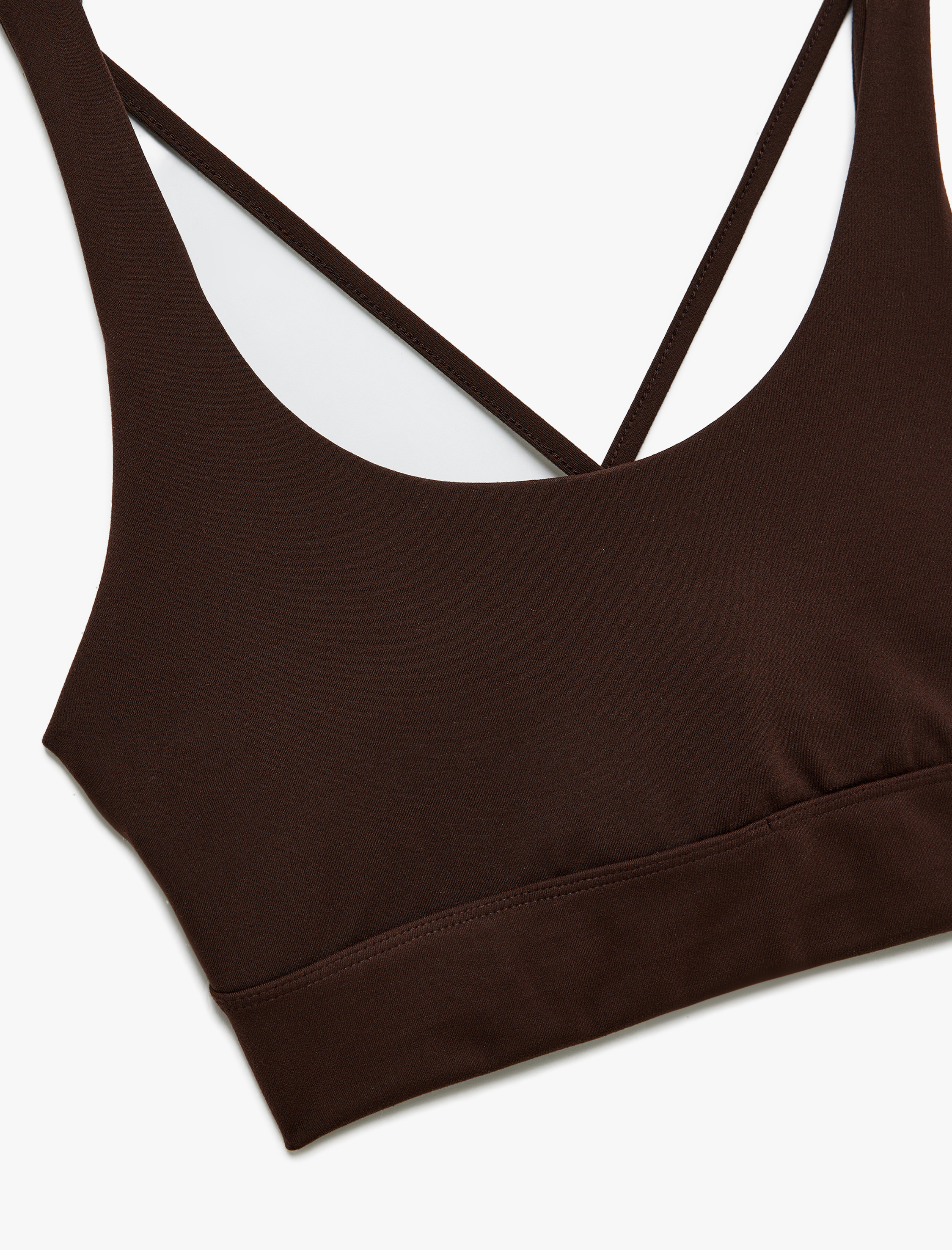   U Yaka Slim Fit Çapraz Askılı Sporcu Sütyeni