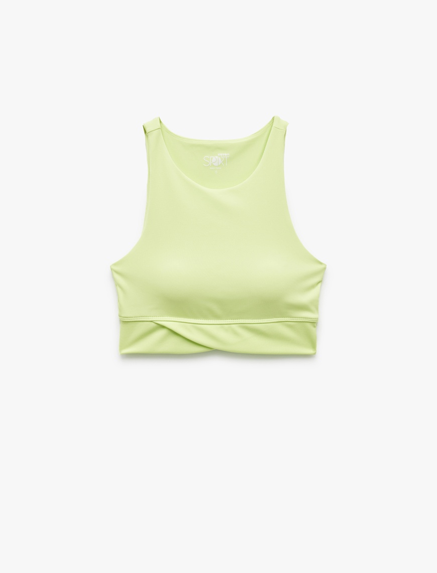   Slim Fit Kolsuz Bisiklet Yaka Sporcu Sütyeni
