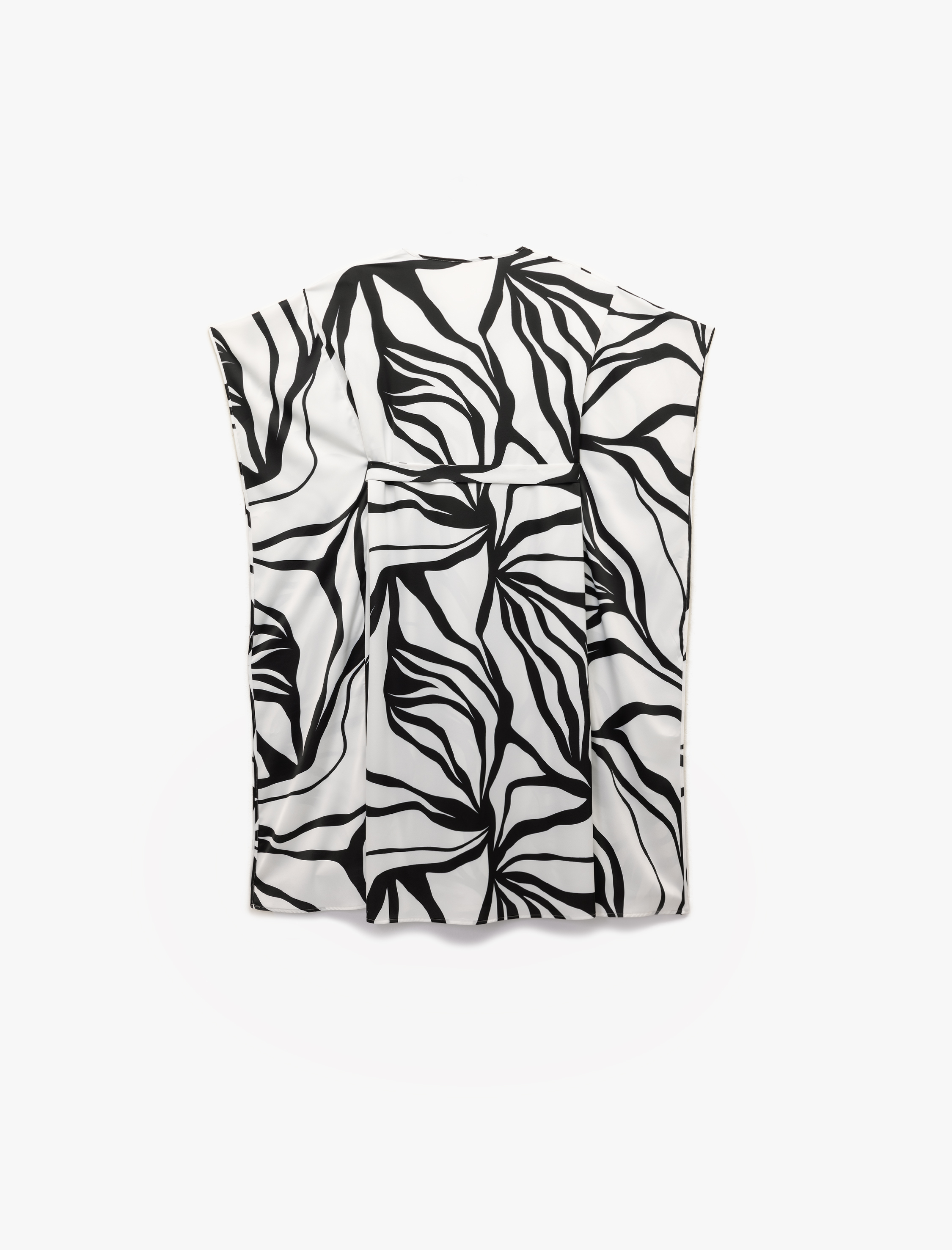   Kuşak Detaylı Dökümlü Yarım Yarasa Kol V Yaka Uzun Saten Çiçekli Elbise