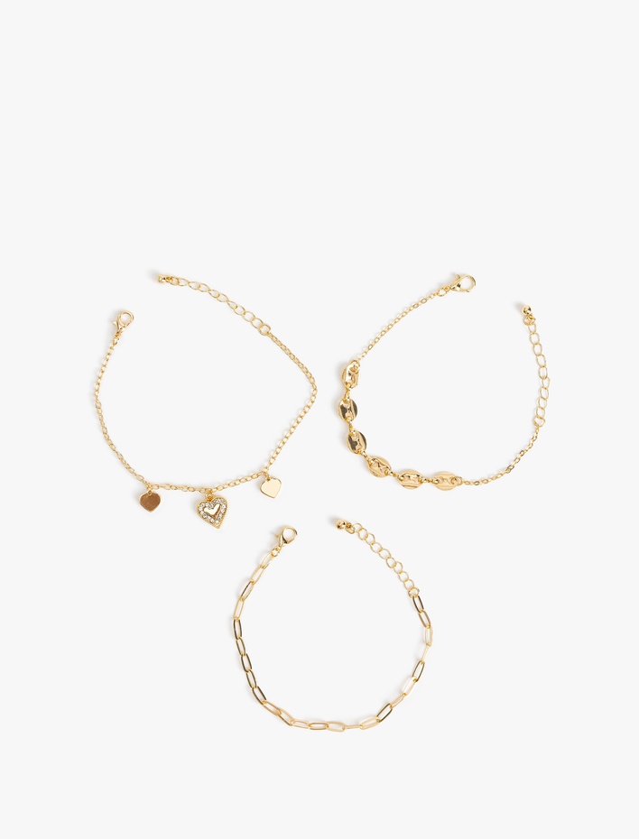 Kadın 3'lü Zincir Bileklik Seti