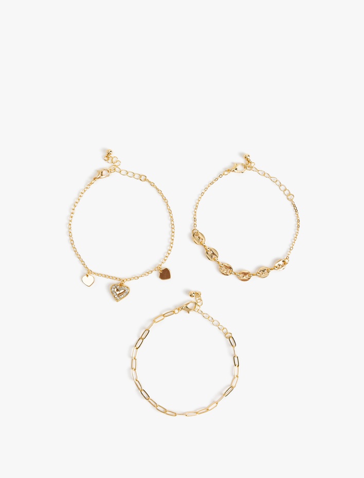 Kadın 3'lü Zincir Bileklik Seti