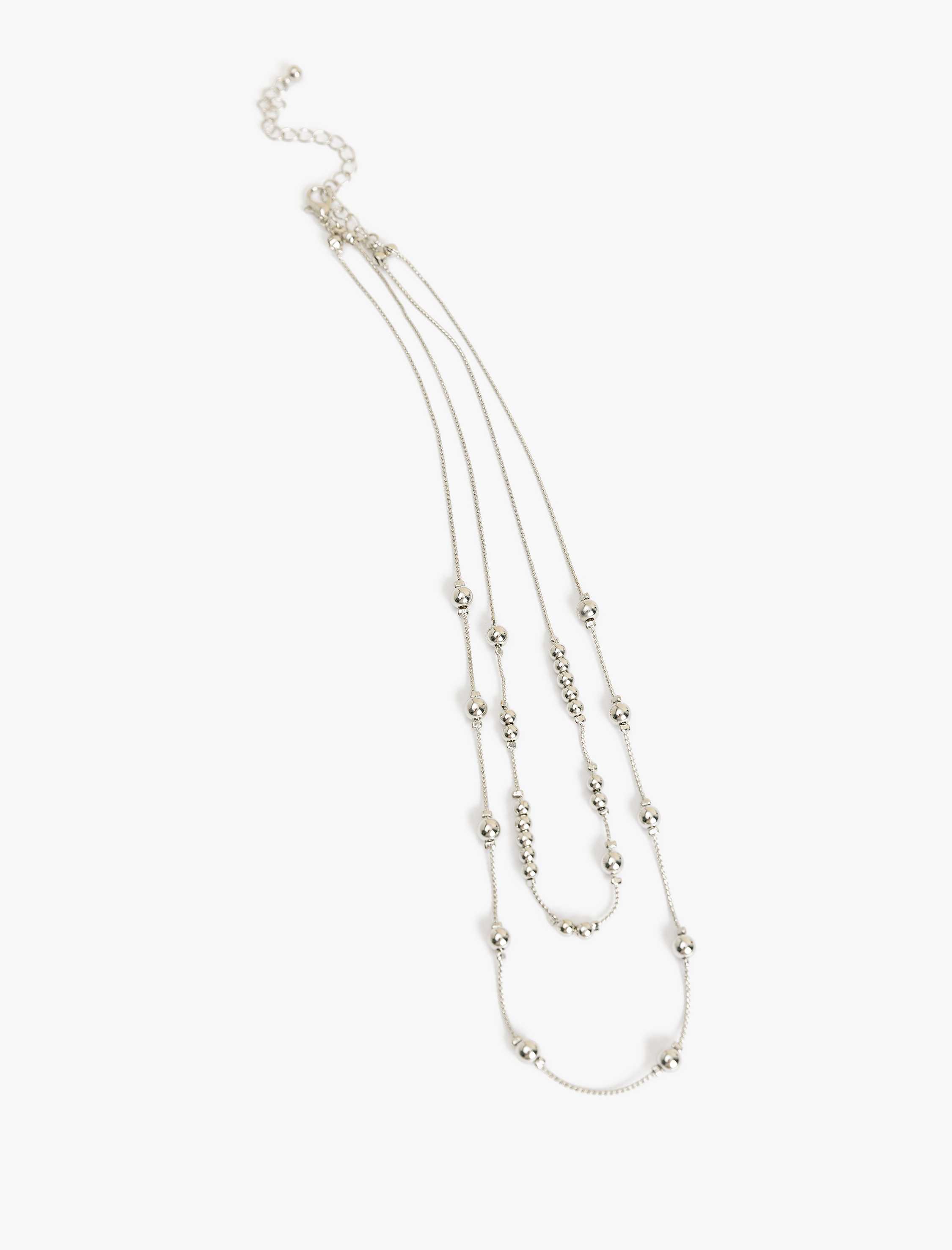  Kadın 2 Sıra Detaylı Boncuklu Kolye