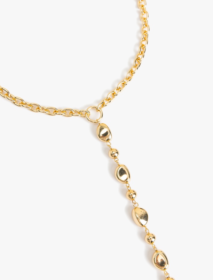 Kadın İnci Detaylı Zincir Kolye