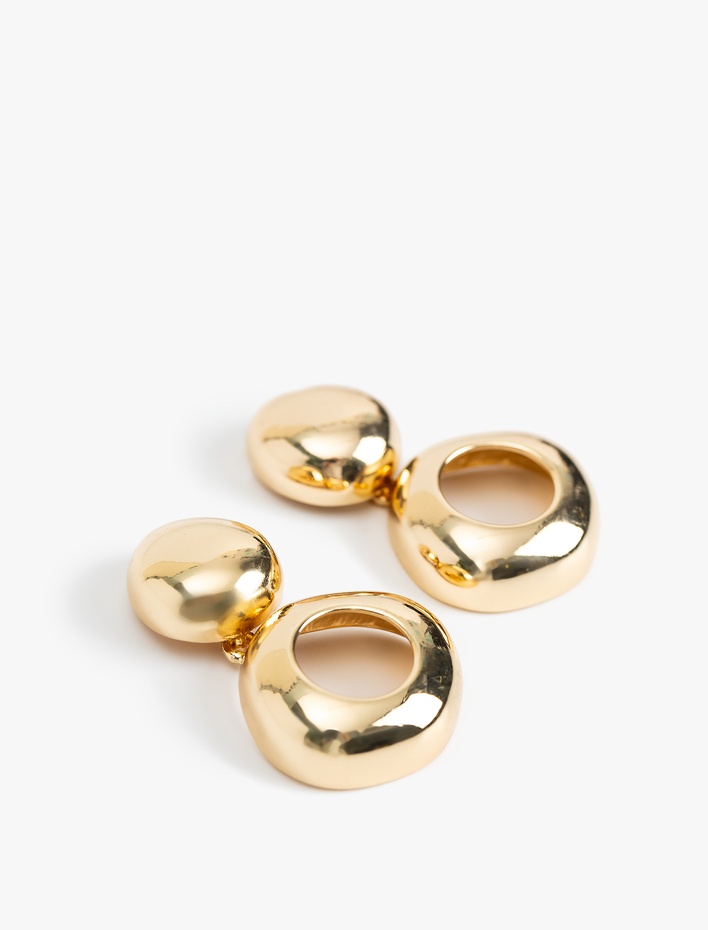 Kadın Büyük Boy Sallantılı Geometrik Küpe