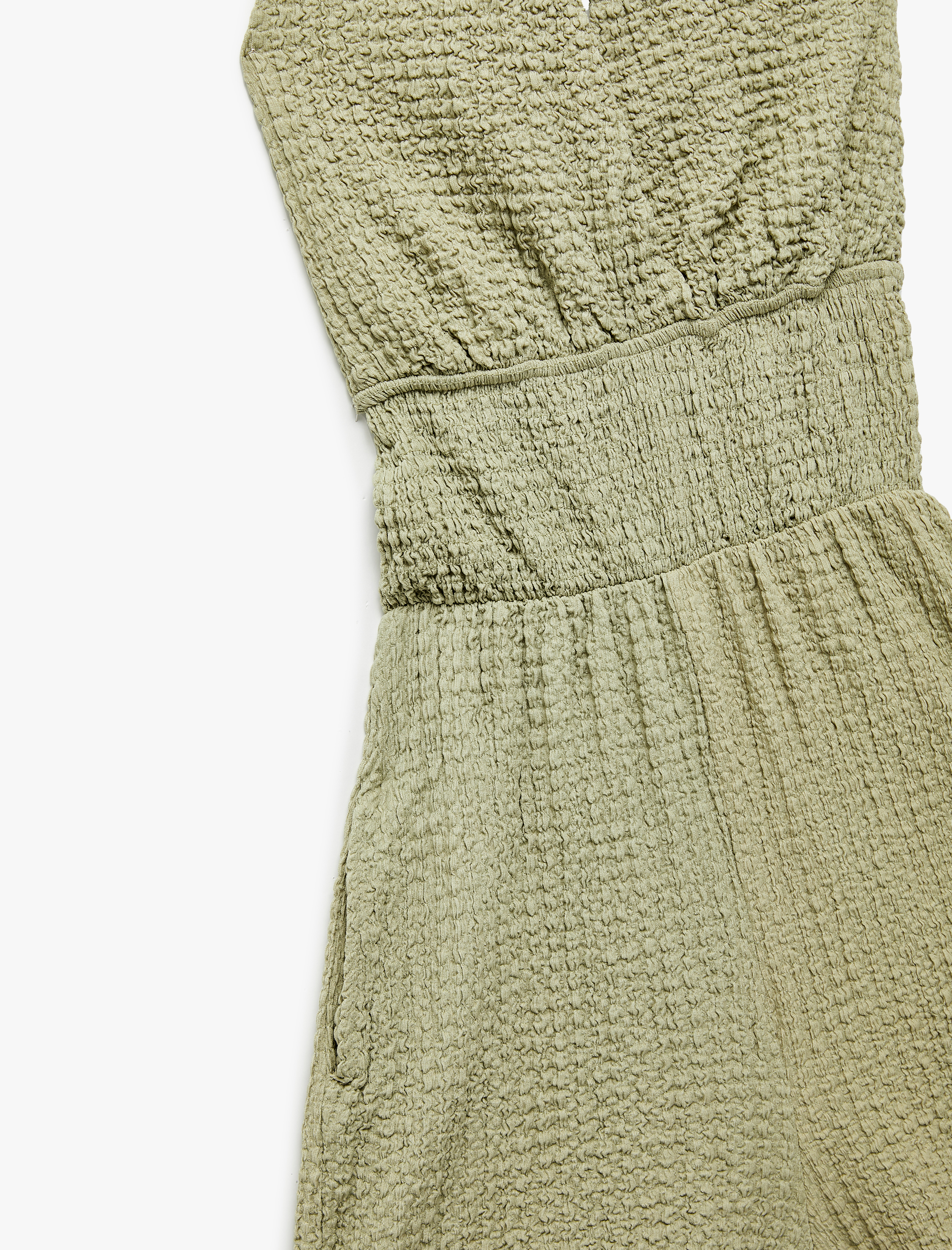   Gipeli Cepli Dokulu Kruvaze Halter Yaka Mini Şort Tulum