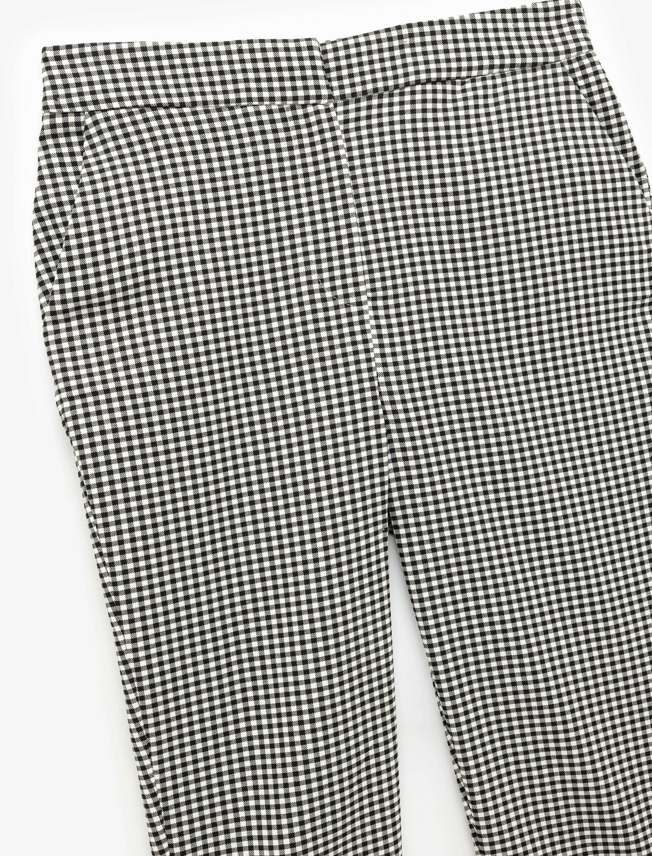   Viskon Kumaş Pötikareli Skinny Fit Cepli Kapri Pantolon