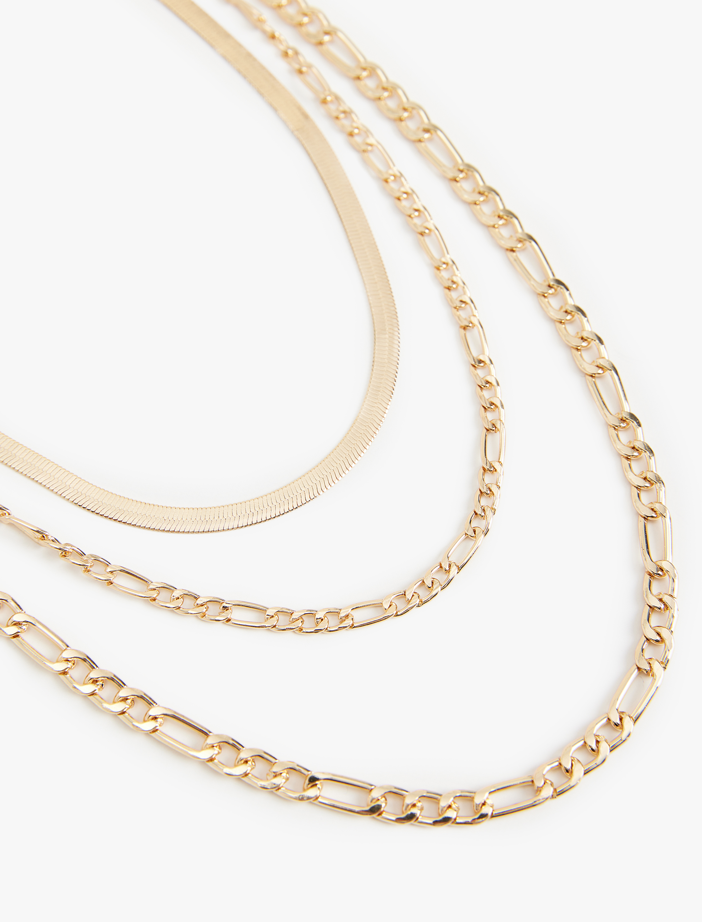  Kadın 3 Sıra Çoklu Zincir Kolye