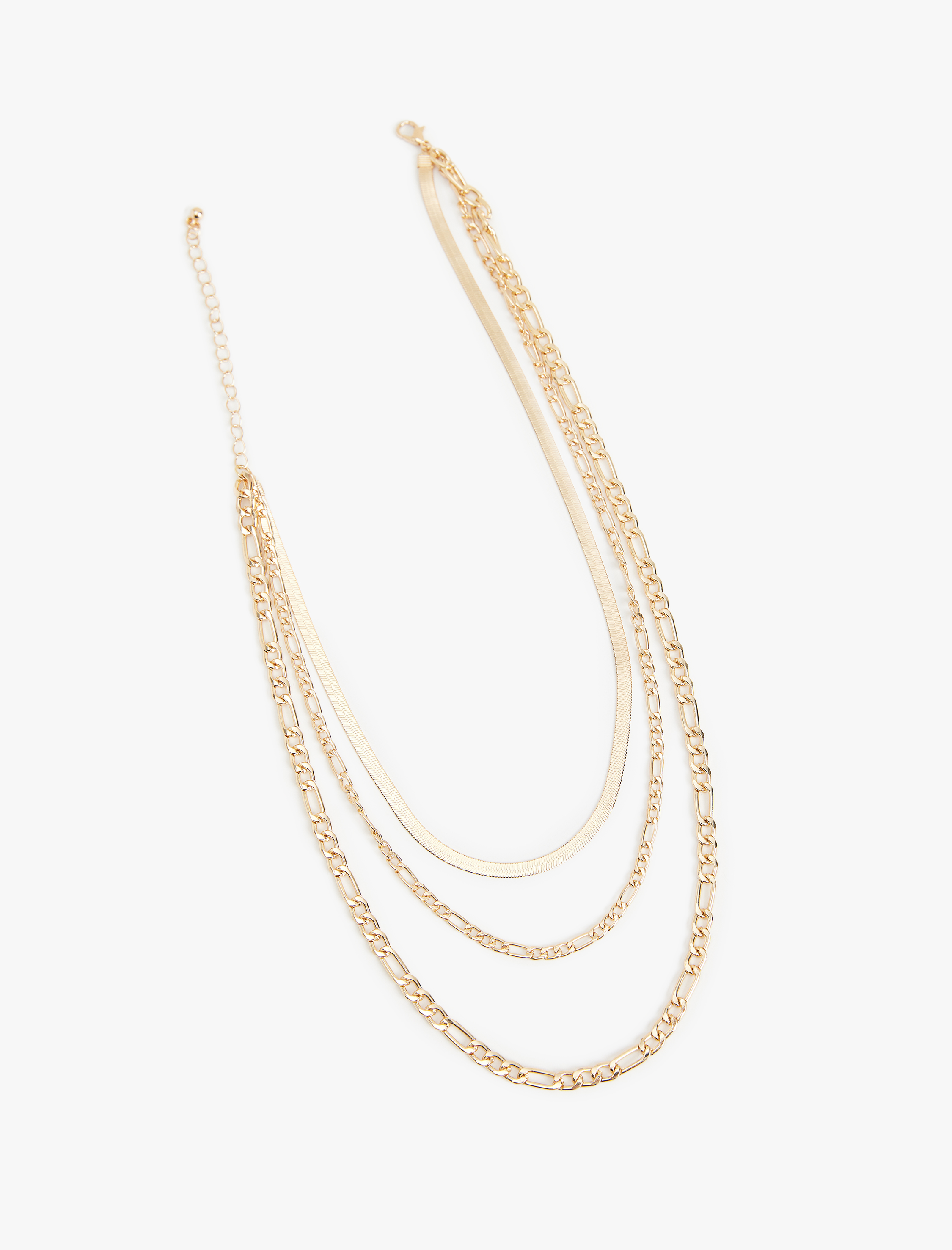  Kadın 3 Sıra Çoklu Zincir Kolye