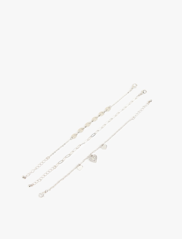 Kadın 3'lü Zincir Bileklik Seti