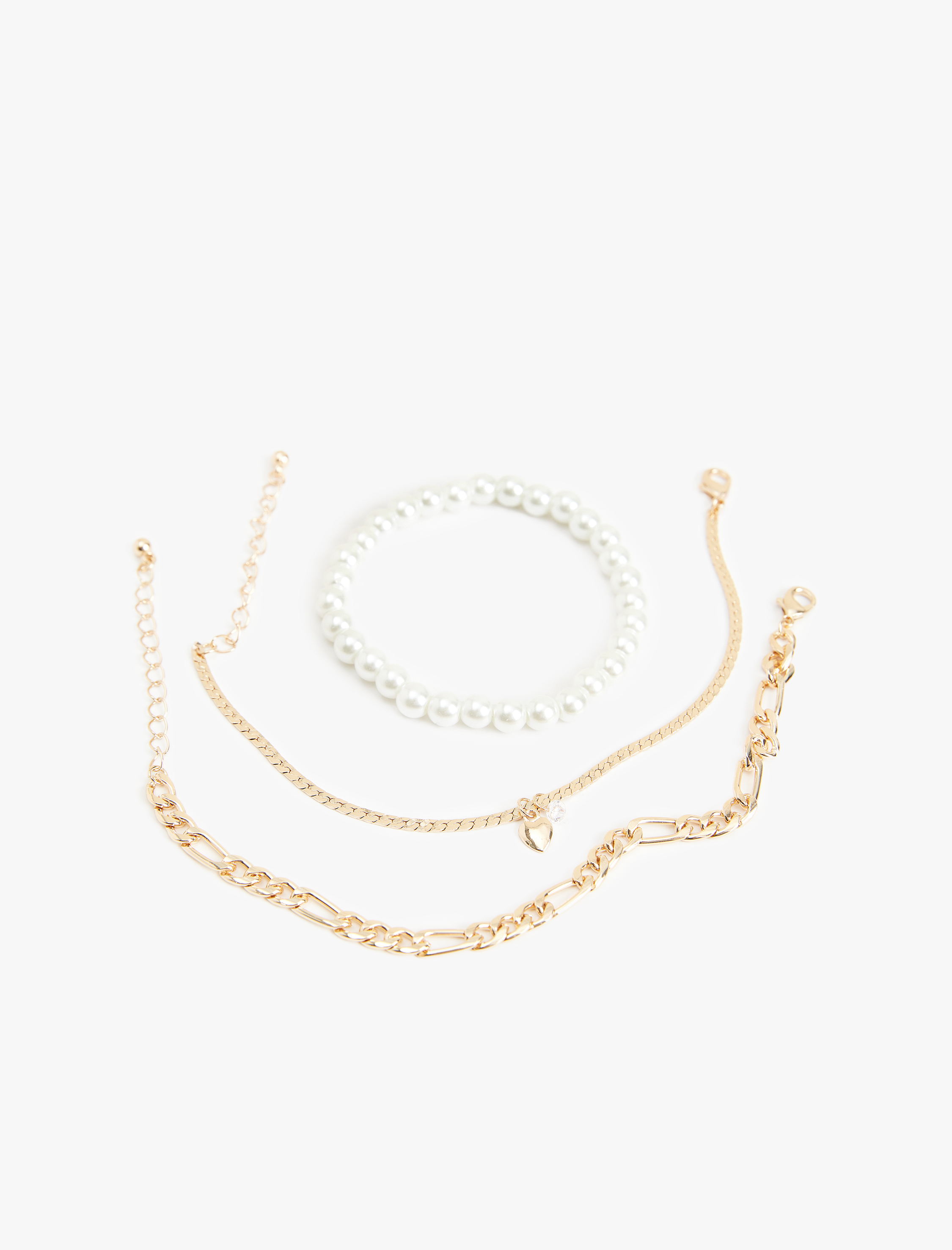  Kadın 3'lü Zincir Bileklik Seti