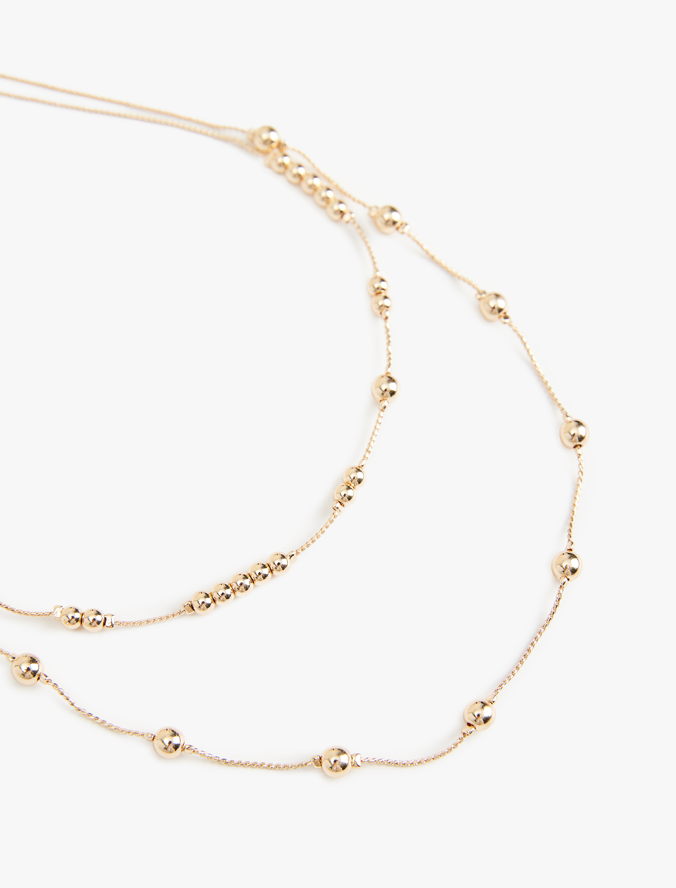  Kadın 2 Sıra Detaylı Boncuklu Kolye