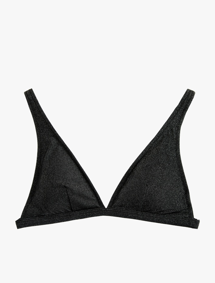  Simli Derin V Yaka Bralet Bikini Üstü