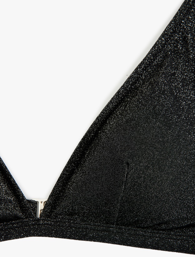 Simli Derin V Yaka Bralet Bikini Üstü_2