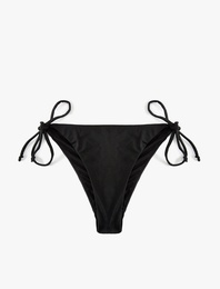 Düşük Bel Arkası Drape Detaylı İpli Brazilian Bikini Altı