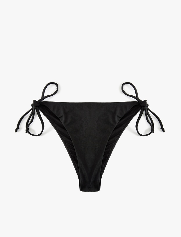 Düşük Bel Arkası Drape Detaylı İpli Brazilian Bikini Altı_0
