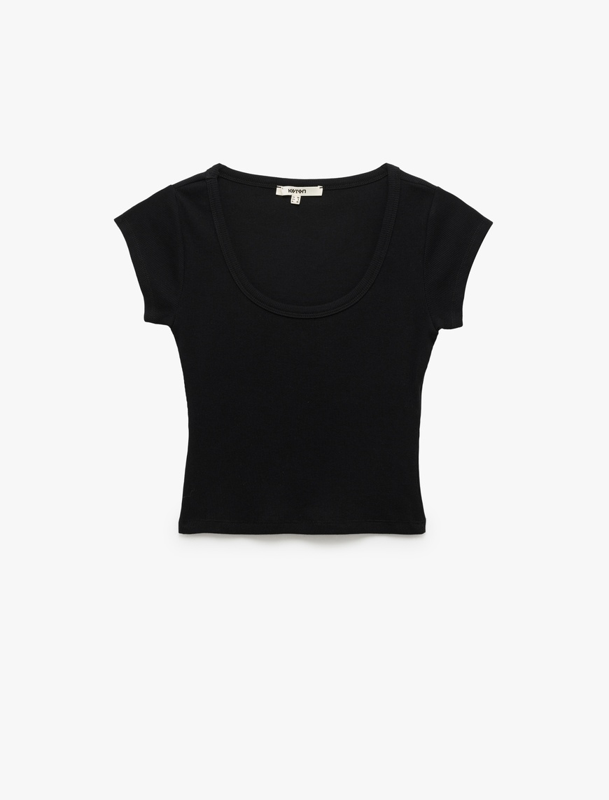   Pamuklu Slim Fit Kısa Kollu Bisiklet Yaka Tişört