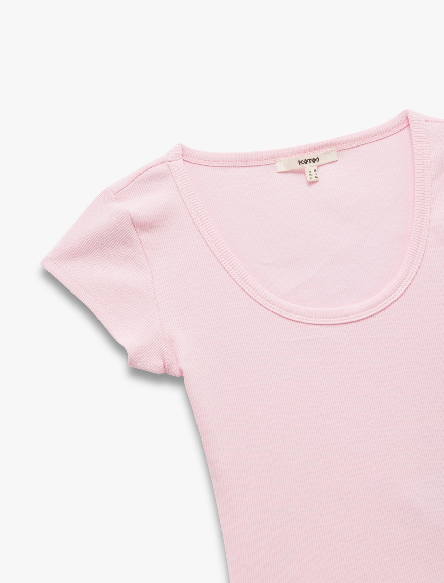   Pamuklu Slim Fit Kısa Kollu Bisiklet Yaka Tişört