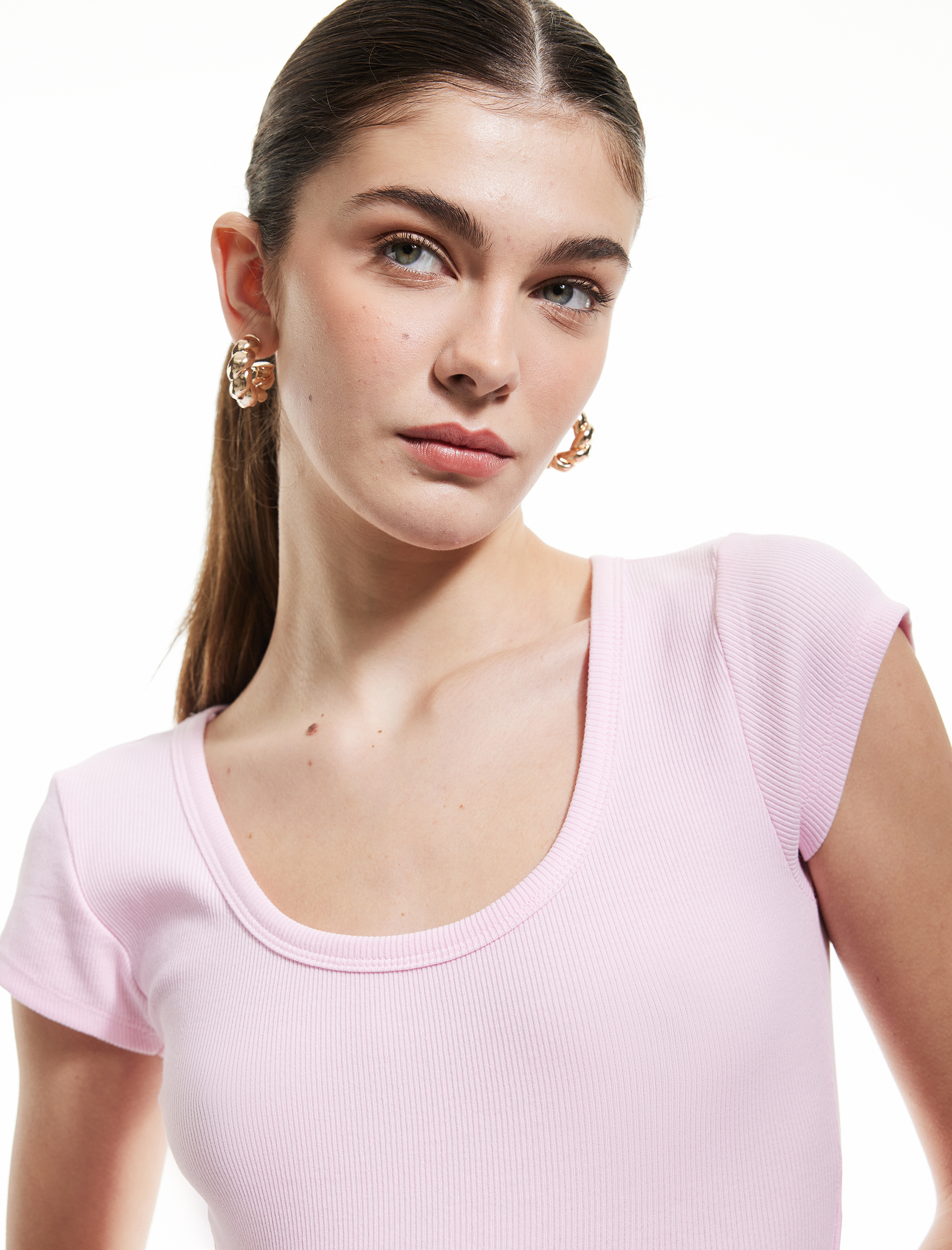   Pamuklu Slim Fit Kısa Kollu Bisiklet Yaka Tişört