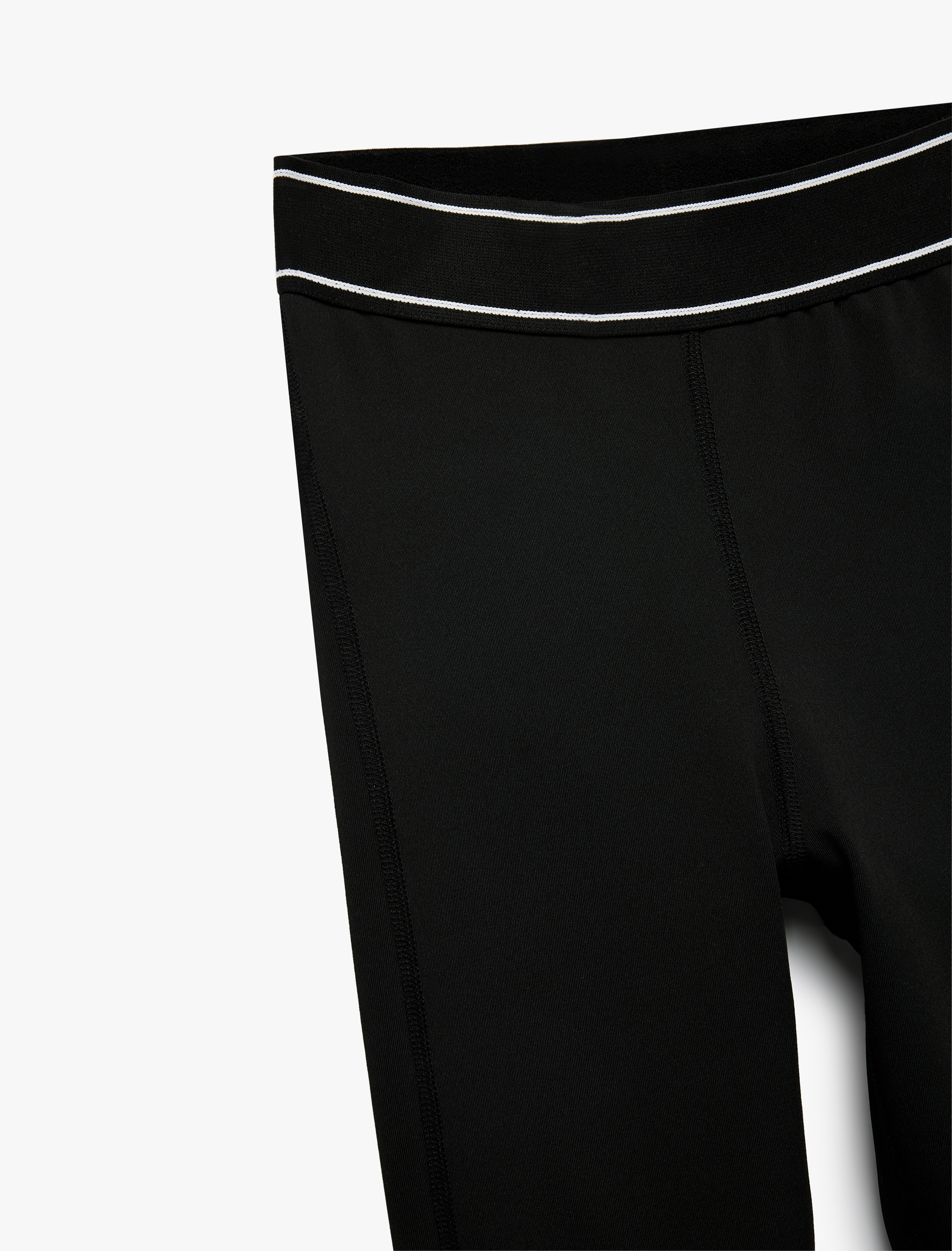   Yüksek Bel Skinny Fit Çizgi Detaylı Spor Tayt