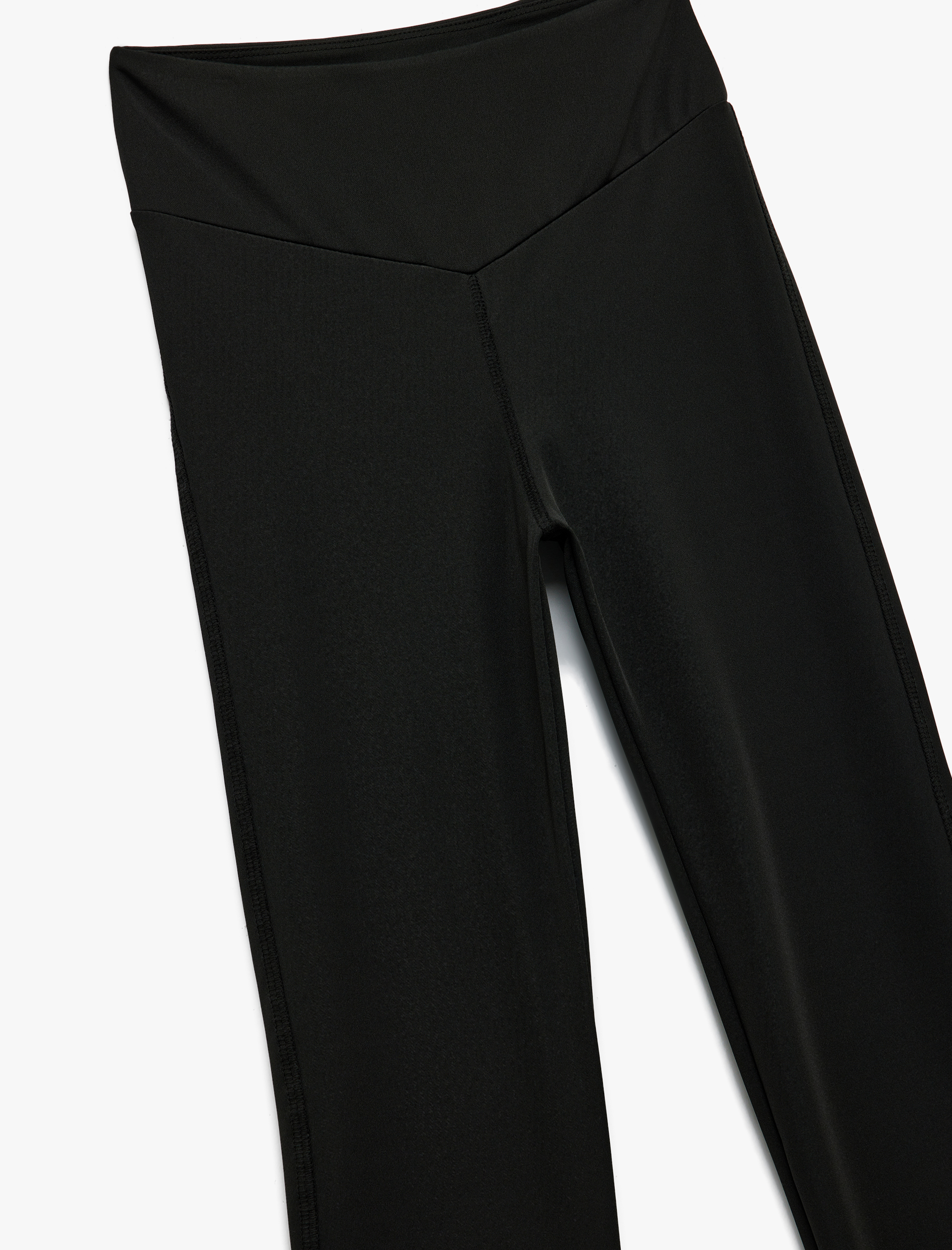   Yüksek Bel Slim Fit İspanyol Paça Spor Tayt