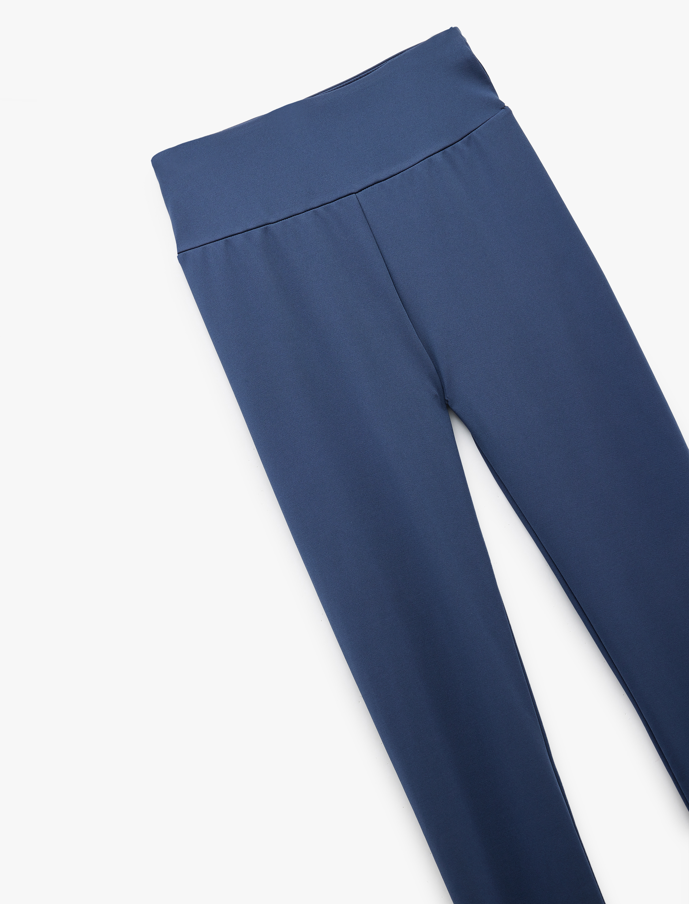   Yüksek Bel Slim Fit İnterlok Spor Tayt