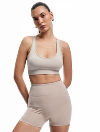 U Yaka Kolsuz Slim Fit Kaplı Sporcu Sütyeni