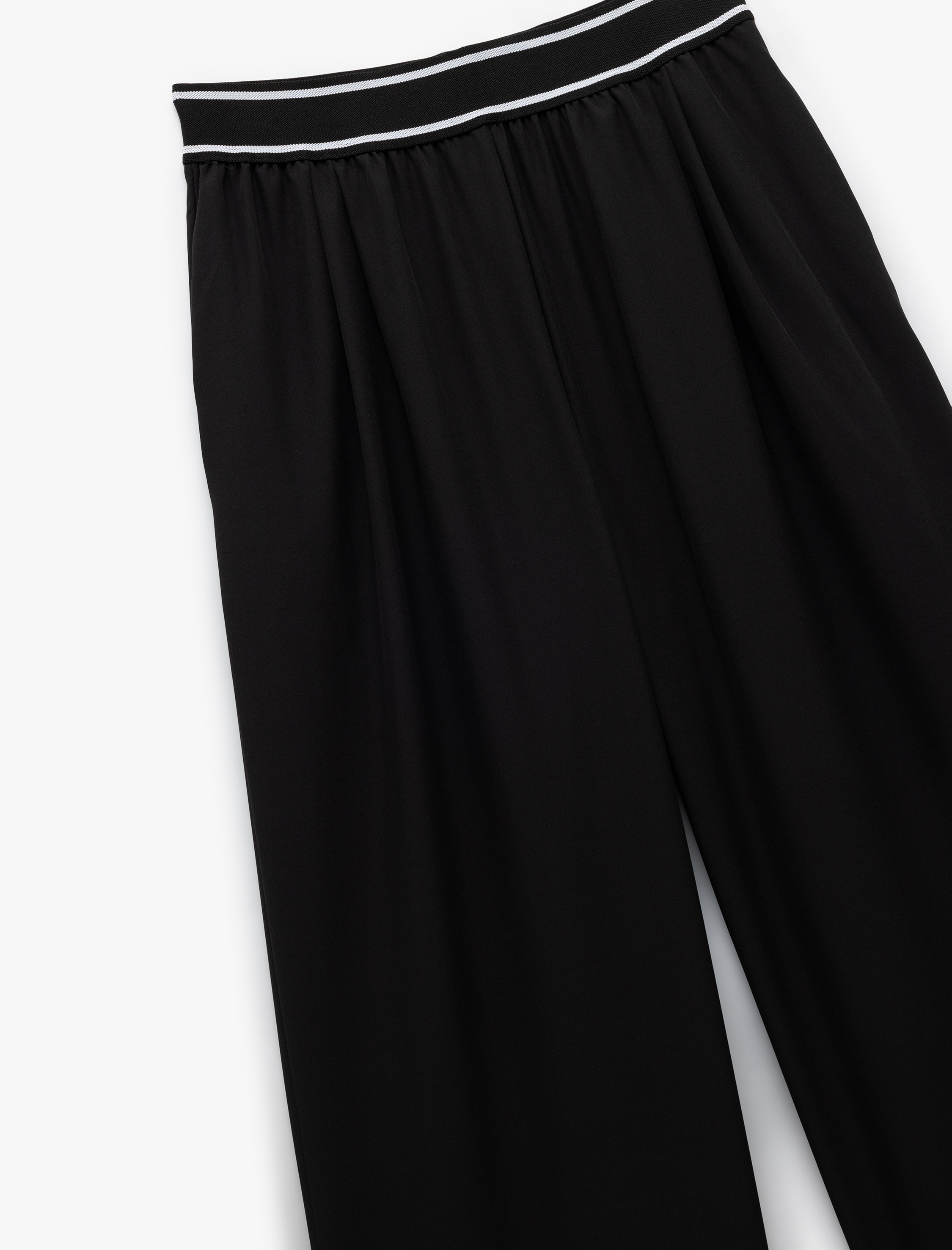   Yüksek Bel Lastik Detaylı Çizgili Cepli Spor Eşofman Altı