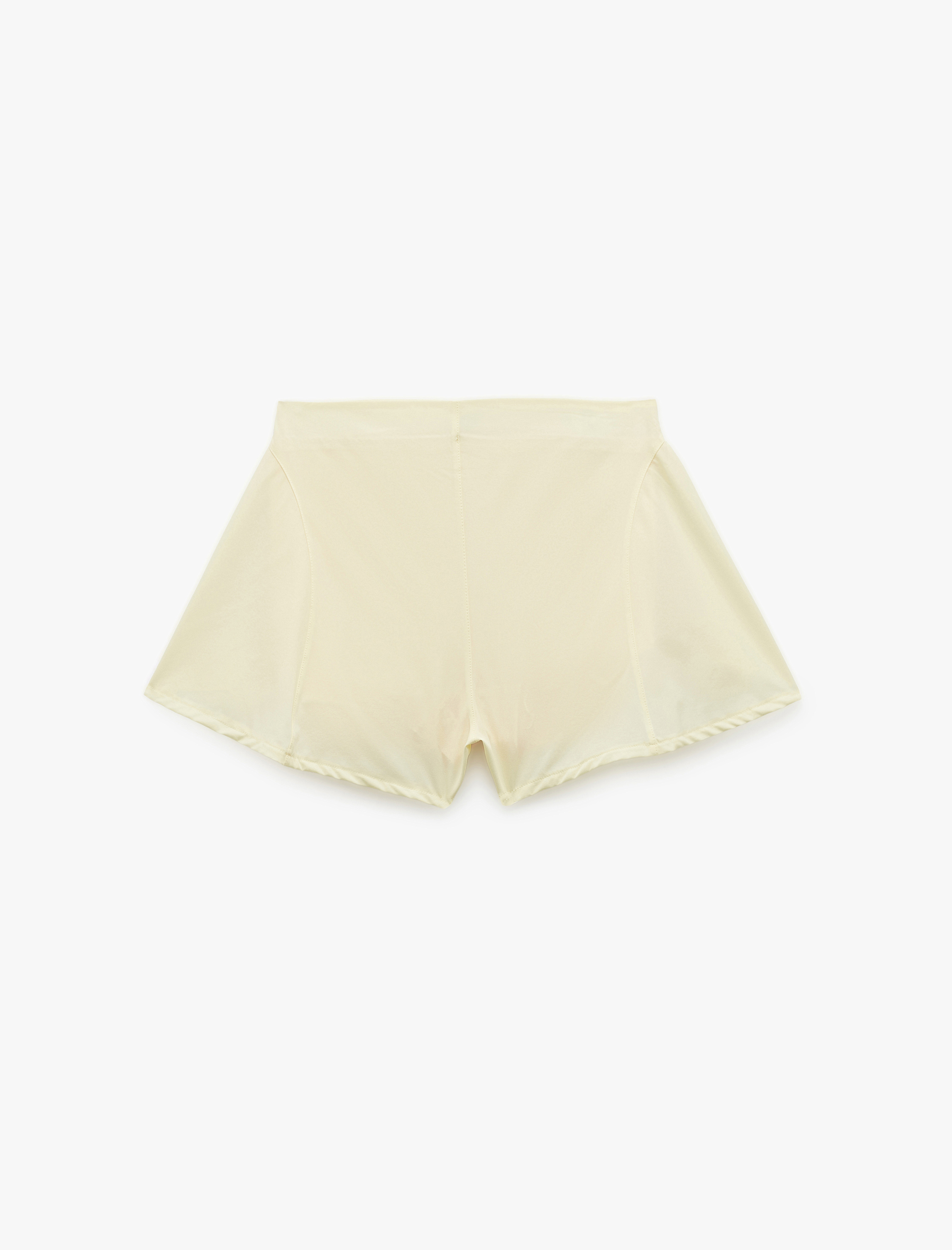   Yüksek Bel Rahat Kesim Bloklu Mini Paraşüt Spor Şort